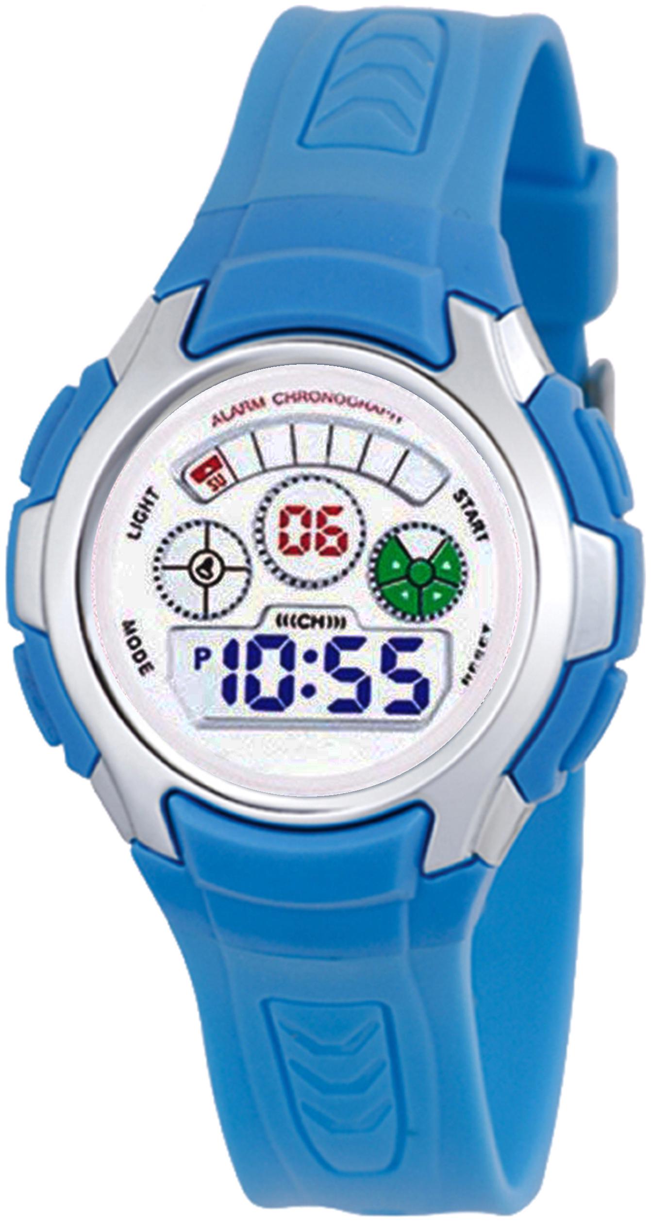 

Time Up Digital Alarm Function WaterProof BackLight Watch for Boys Girls