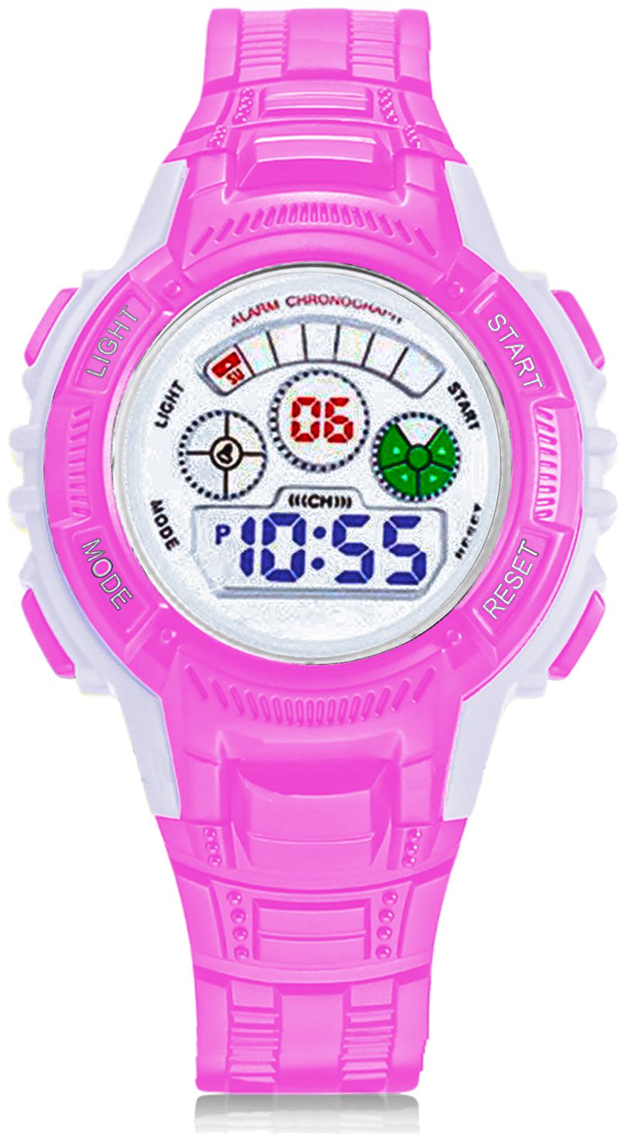 

Time Up Digital Alarm Function WaterProof BackLight Watch for Boys Girls