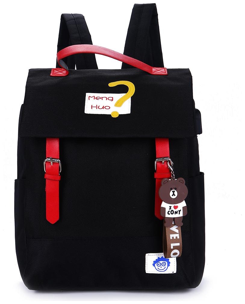 

Tinytot Black School College Travel Backpack for Girls Capacity 18 L