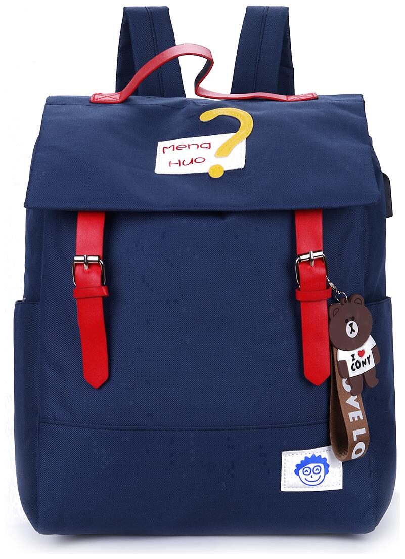 

Tinytot Blue School College Travel Backpack for Girls Capacity 18 L