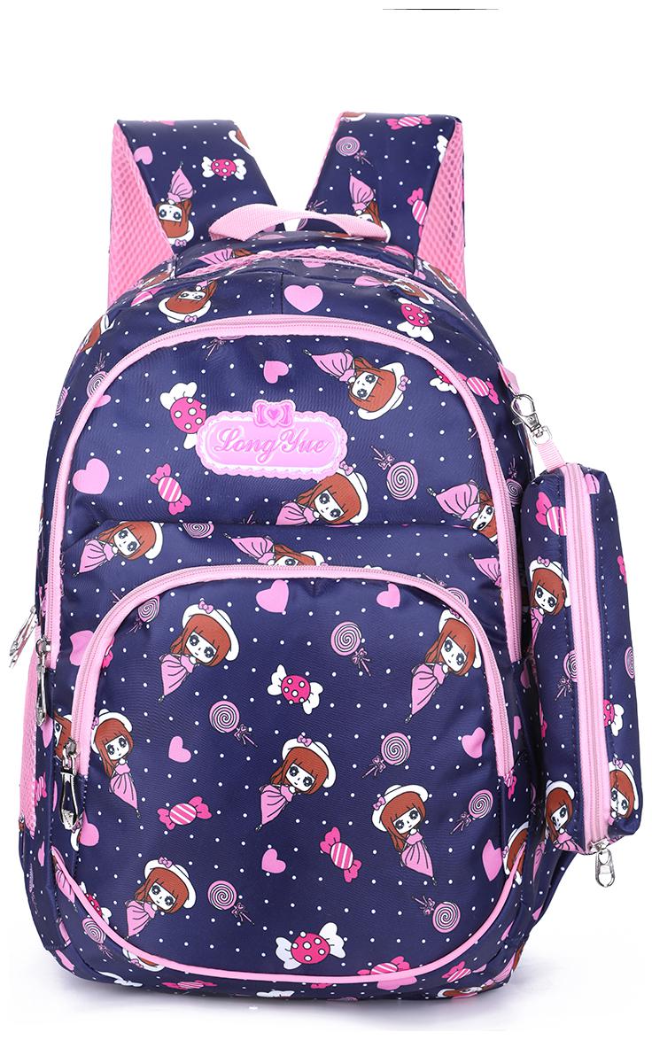 

Tinytot Blue School Backpack with Pencil Pouch for 3rd - 10th Std Girls Capacity 26 L