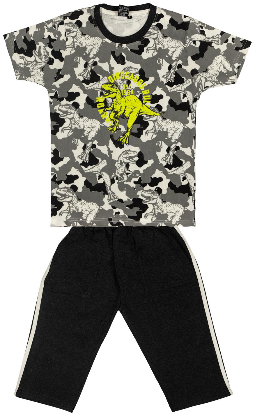 

Todd N Teen Cotton Printed Top Bottom Set - Black