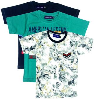 Todd N Teen Boy Cotton Printed T-shirt - Multi