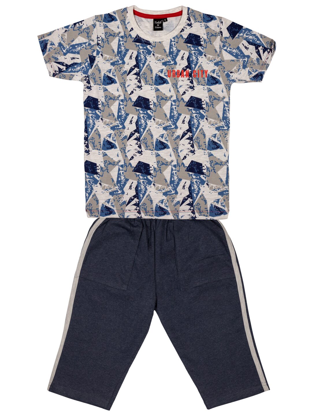 

Todd N Teen Cotton Printed Top Bottom Set - Multi