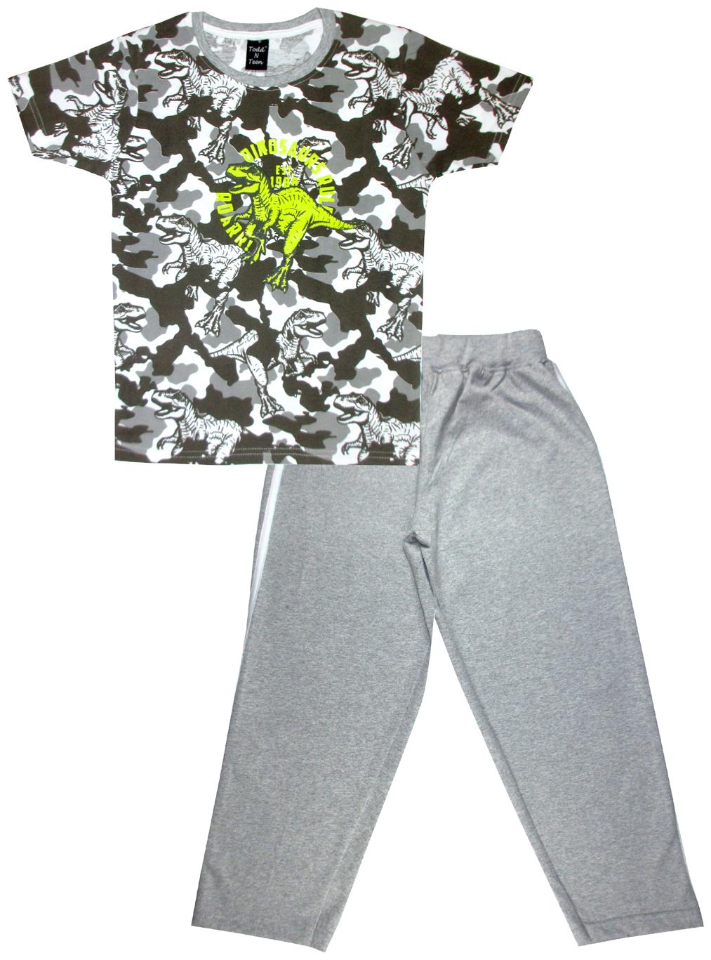 

Todd N Teen Cotton Printed Top Bottom Set - Grey