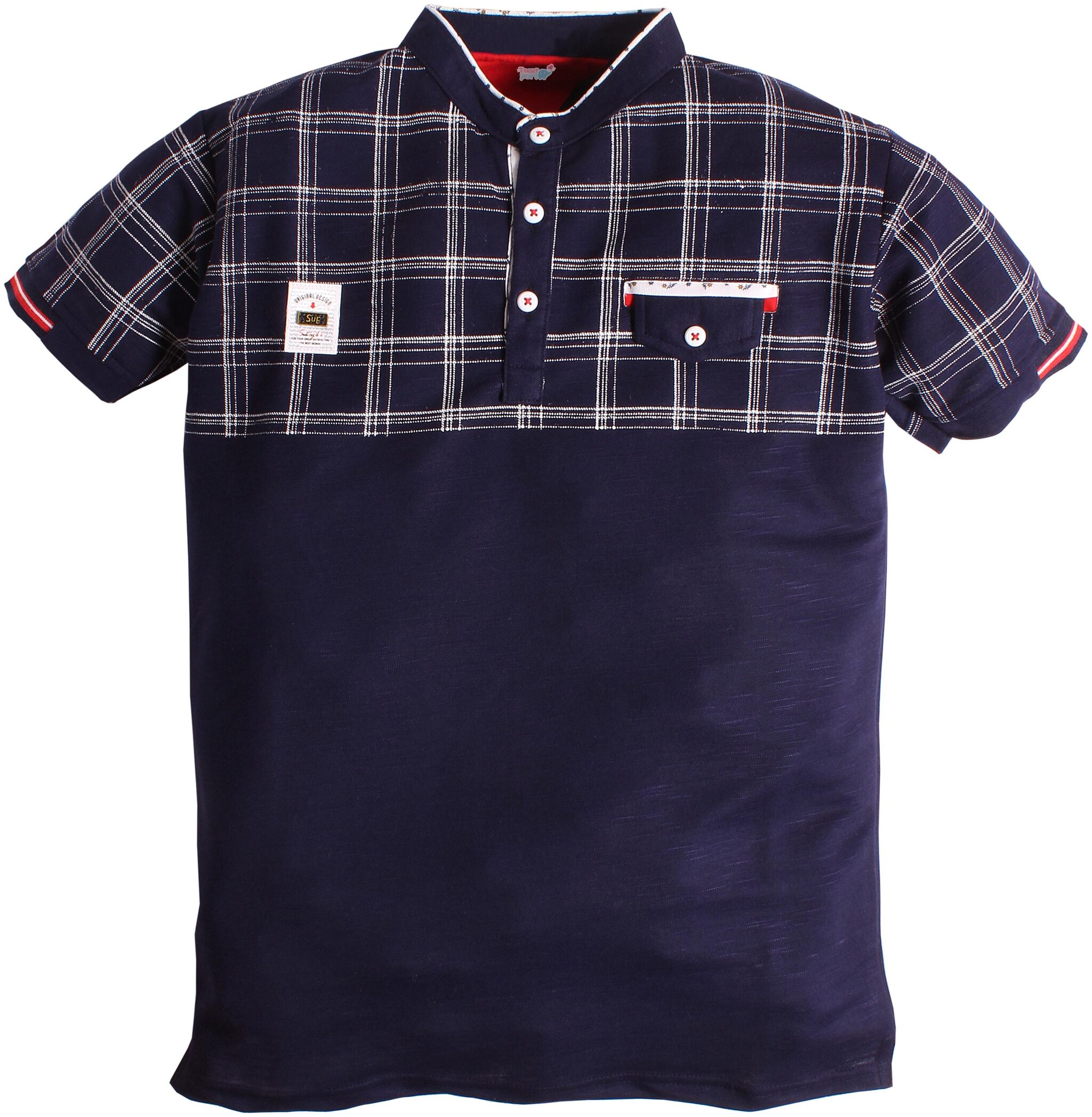 

TOONYPORT Boy Cotton blend Checked T-shirt - Blue