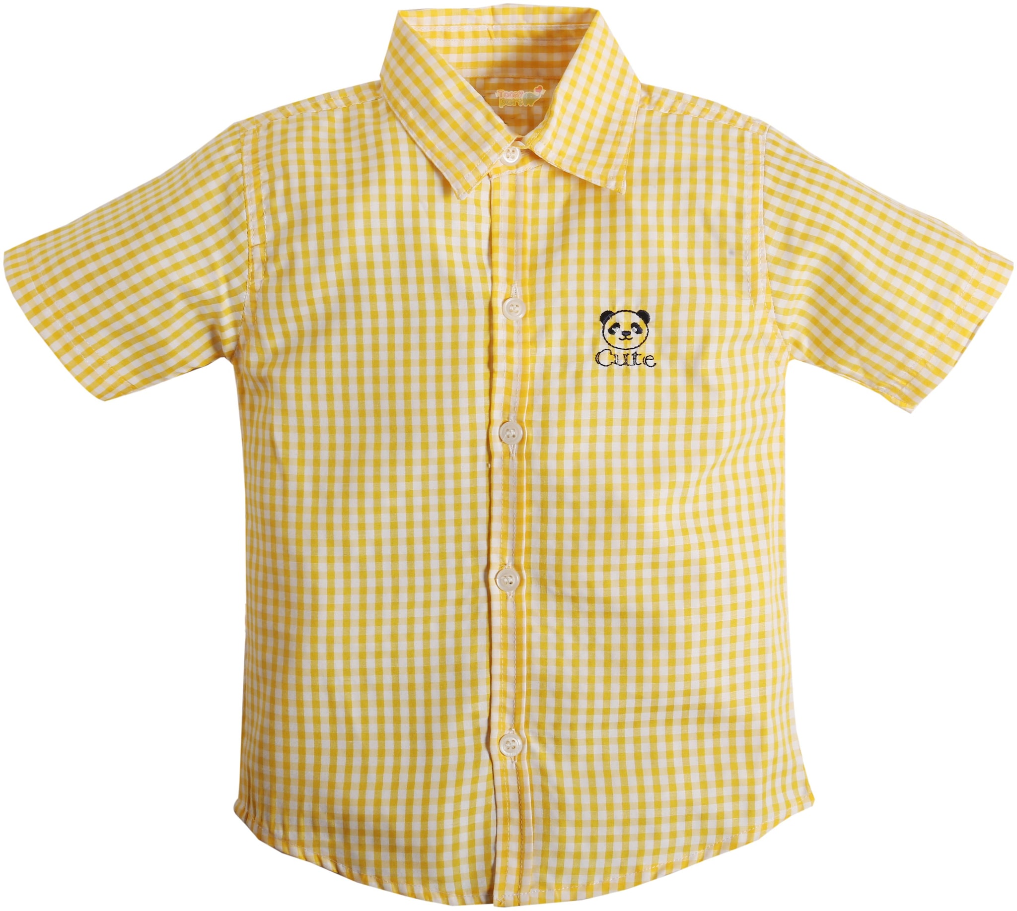 

TOONYPORT Cotton Checked Shirt for Baby Boy - Yellow