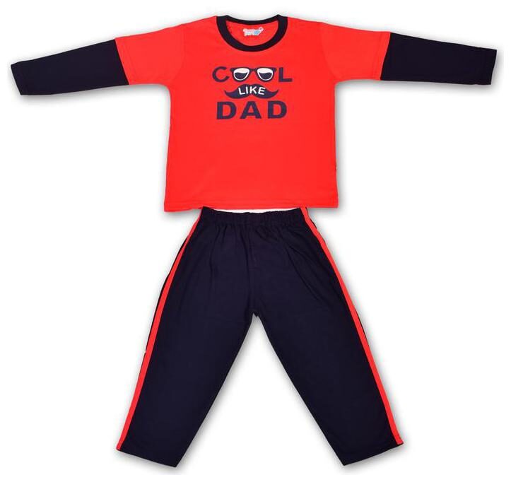 

TOONYPORT Baby boy Top bottom set - Red Blue