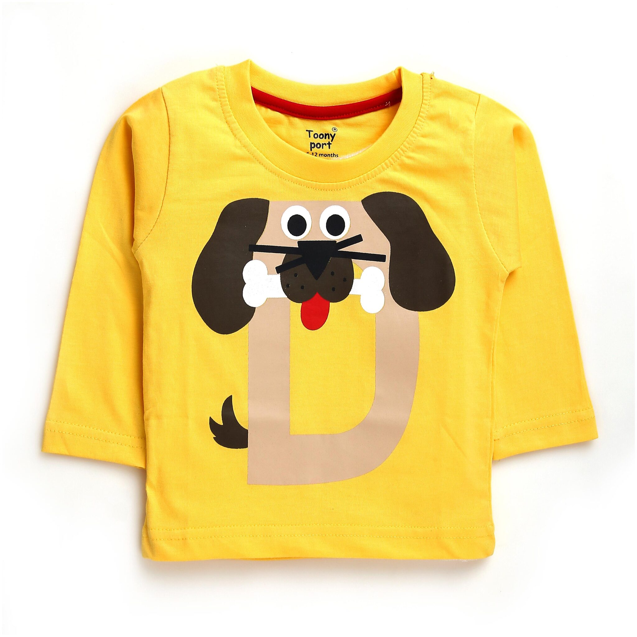 

TOONYPORT Cotton blend Printed T shirt for Baby Boy - Yellow