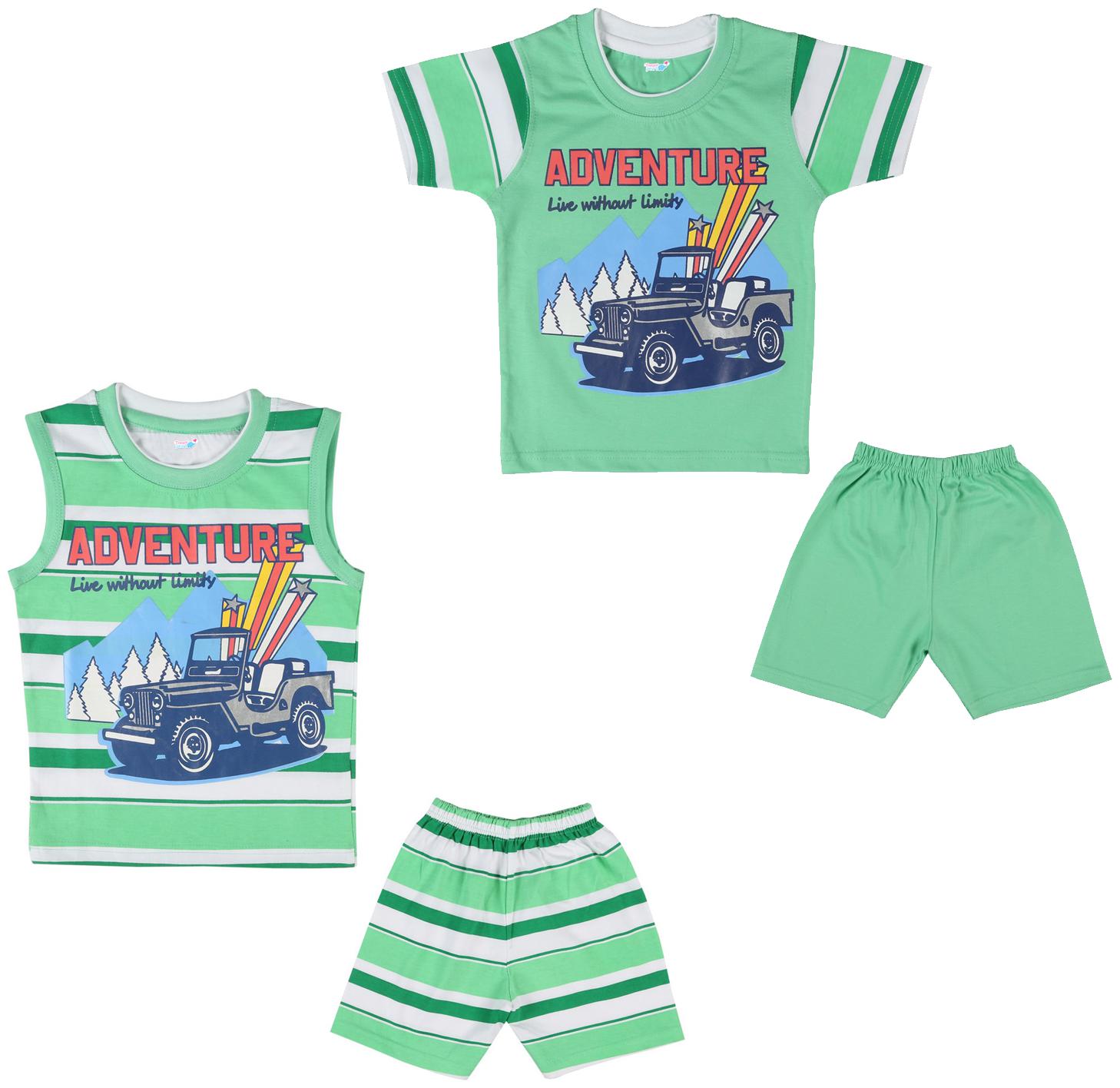 

TOONYPORT Baby boy Top bottom set - Green White