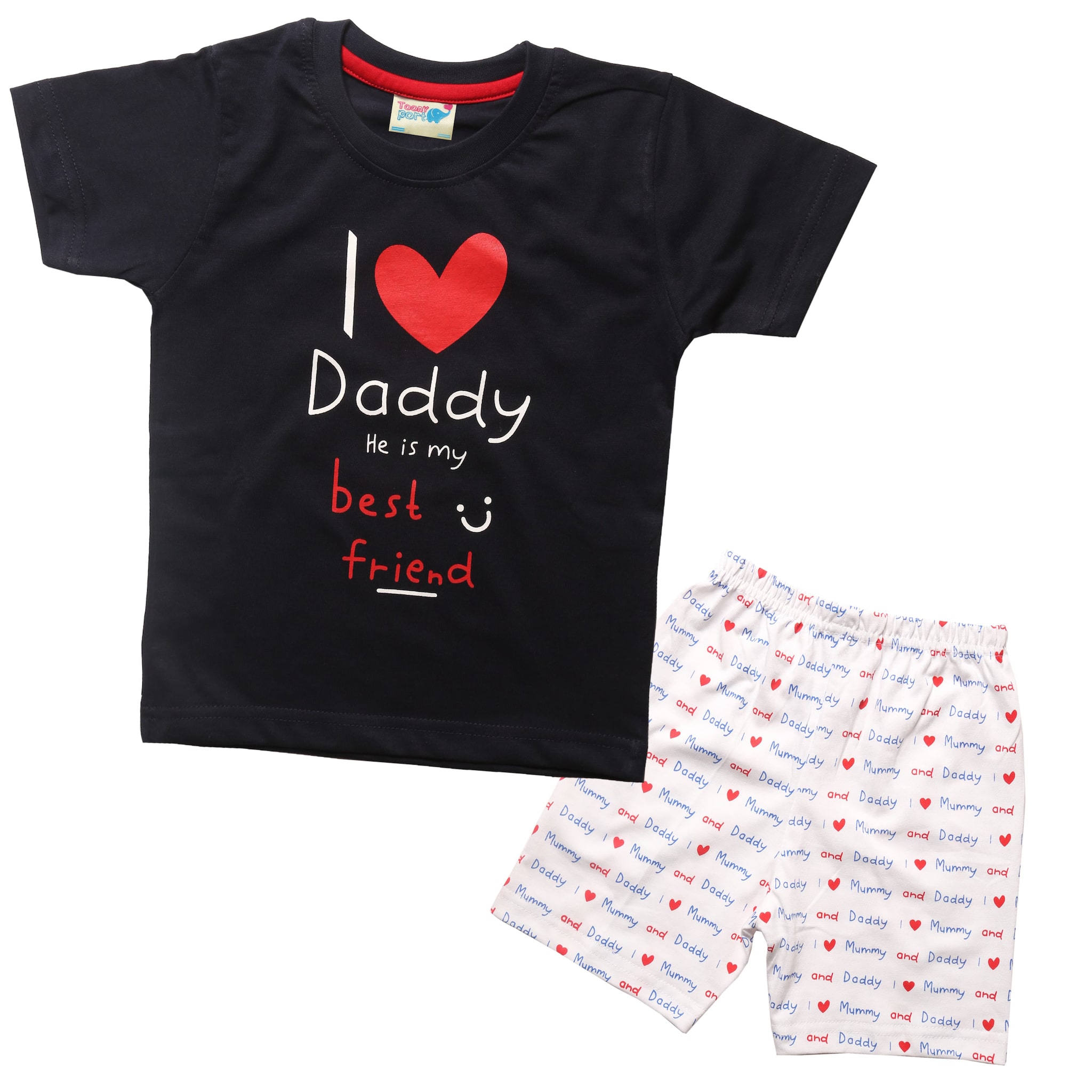 

TOONYPORT Baby boy Top bottom set - Black White