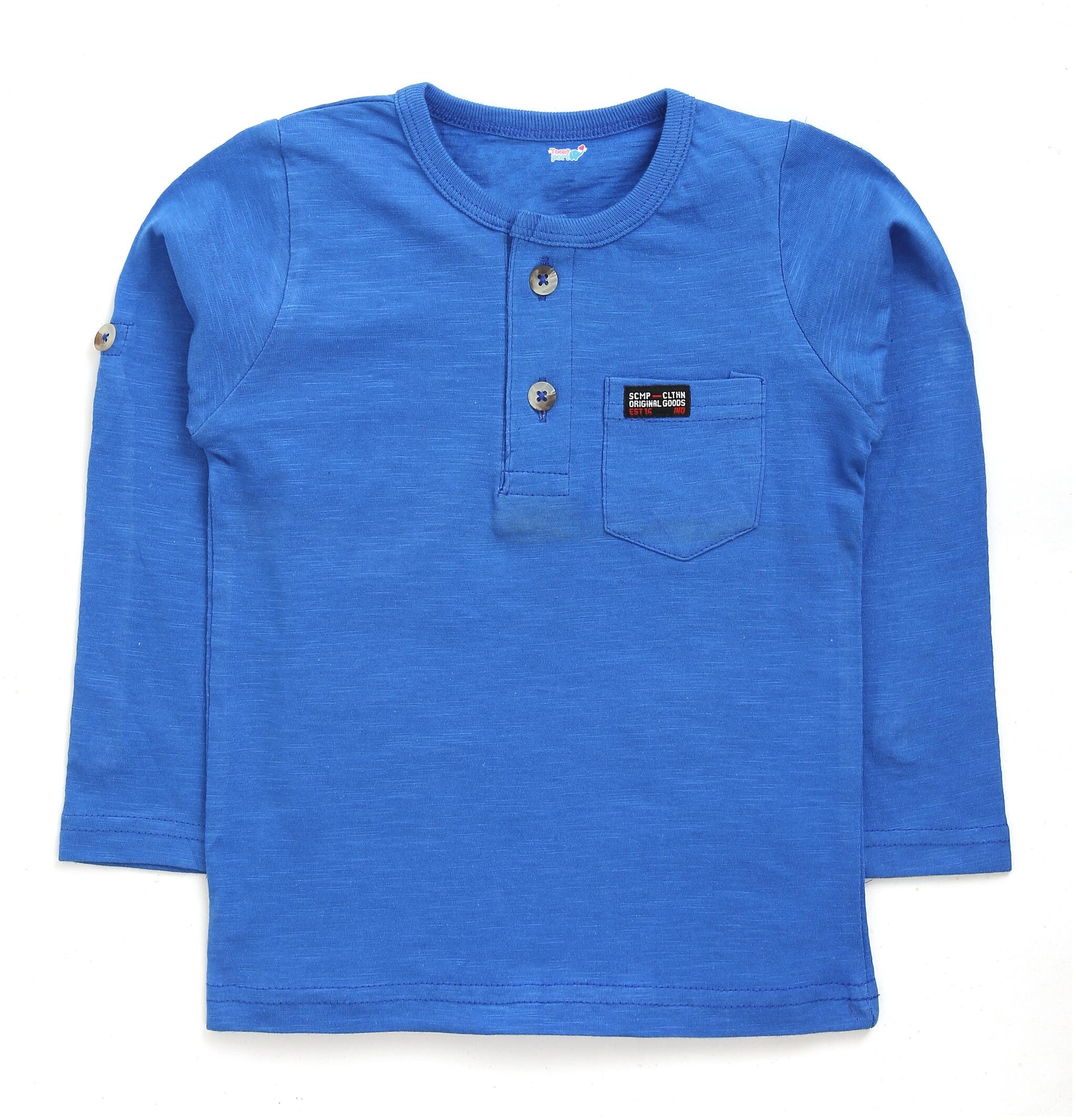 

TOONYPORT Boy Cotton blend Solid T-shirt - Blue