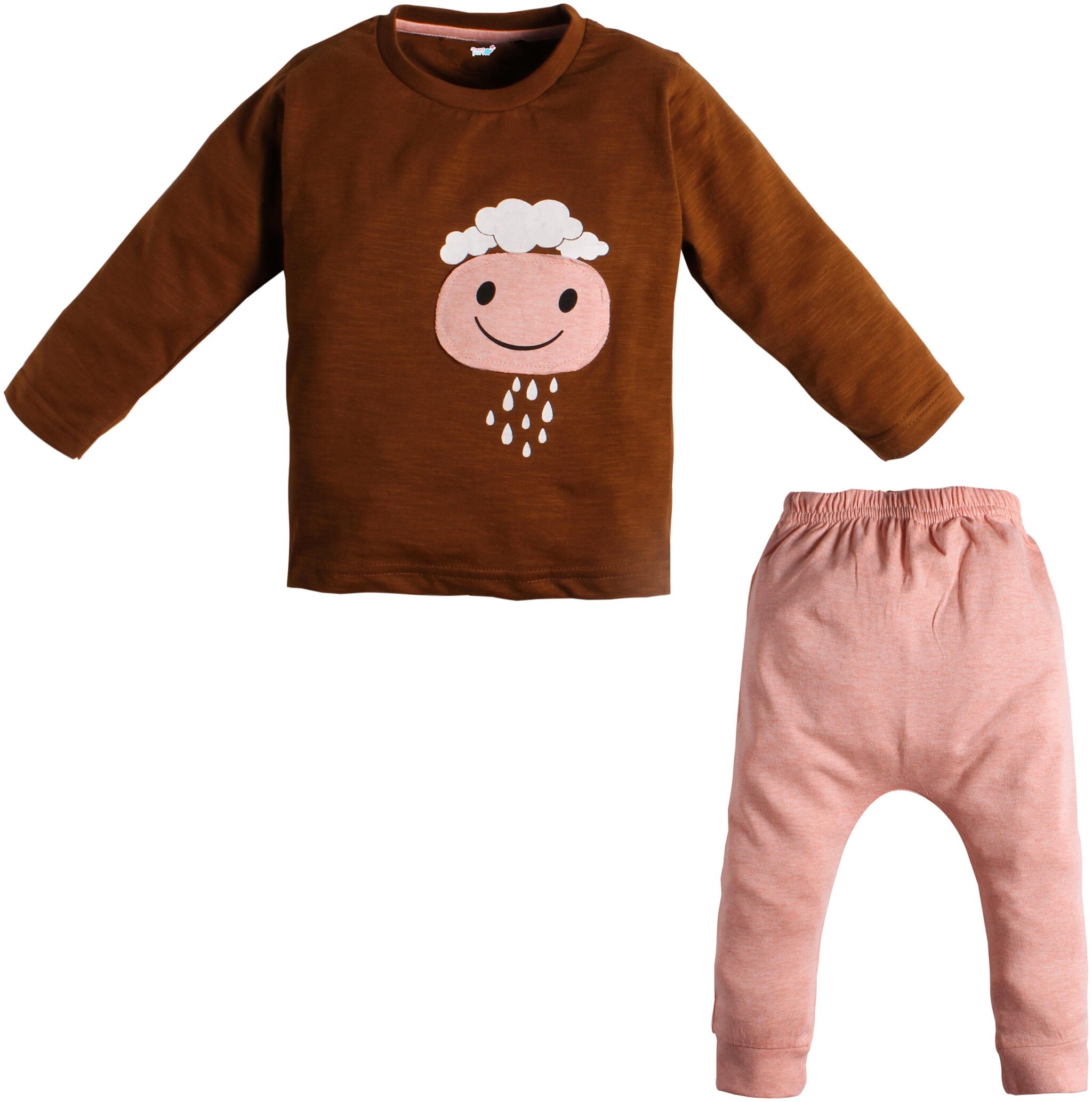 

TOONYPORT Baby boy Top bottom set - Brown Pink