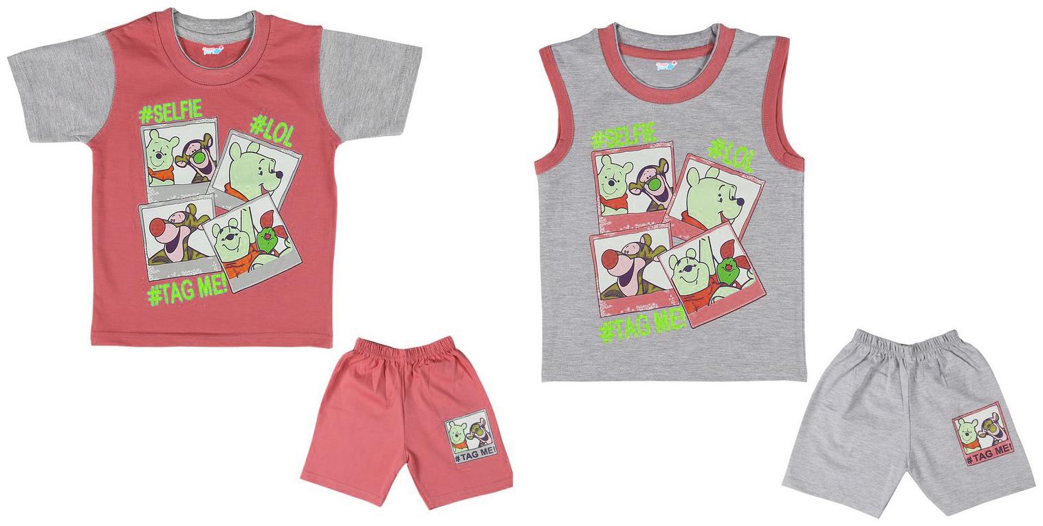 

TOONYPORT Baby boy Top bottom set - Pink Grey