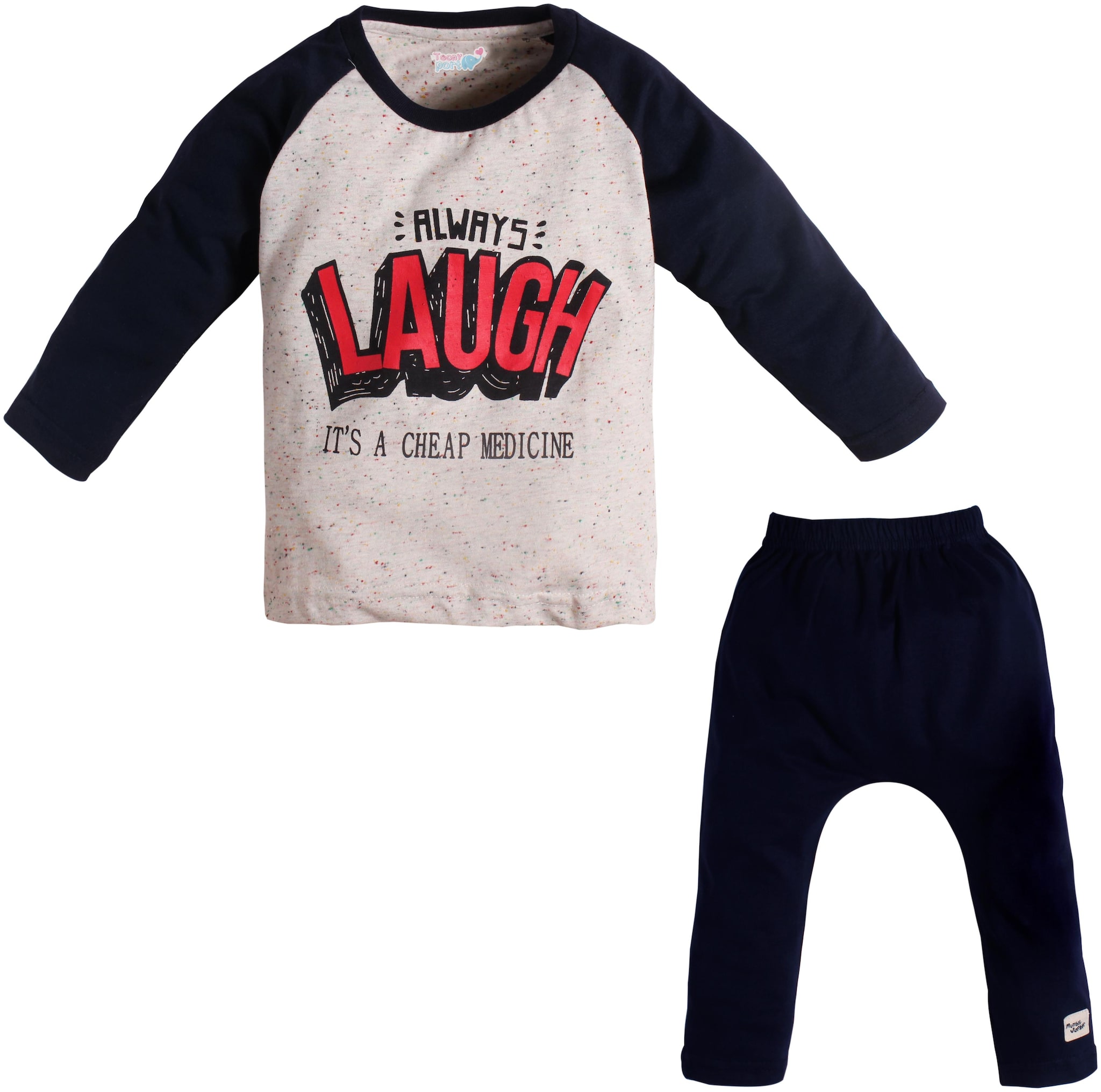 

TOONYPORT Baby boy Top bottom set - Blue Grey