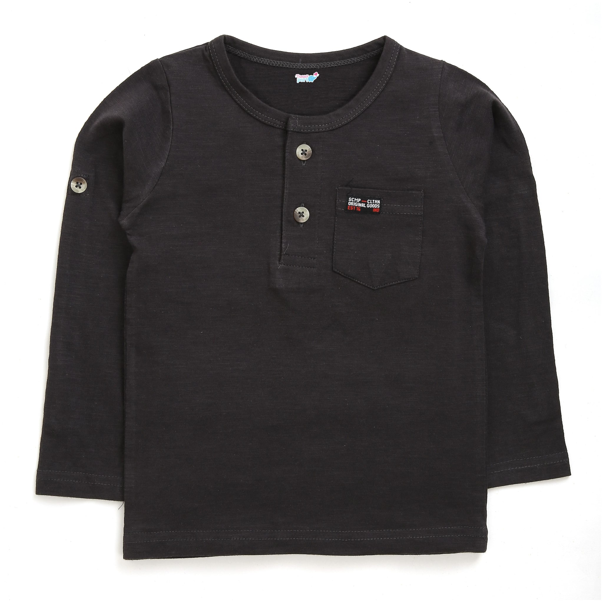

TOONYPORT Boy Cotton blend Solid T-shirt - Black