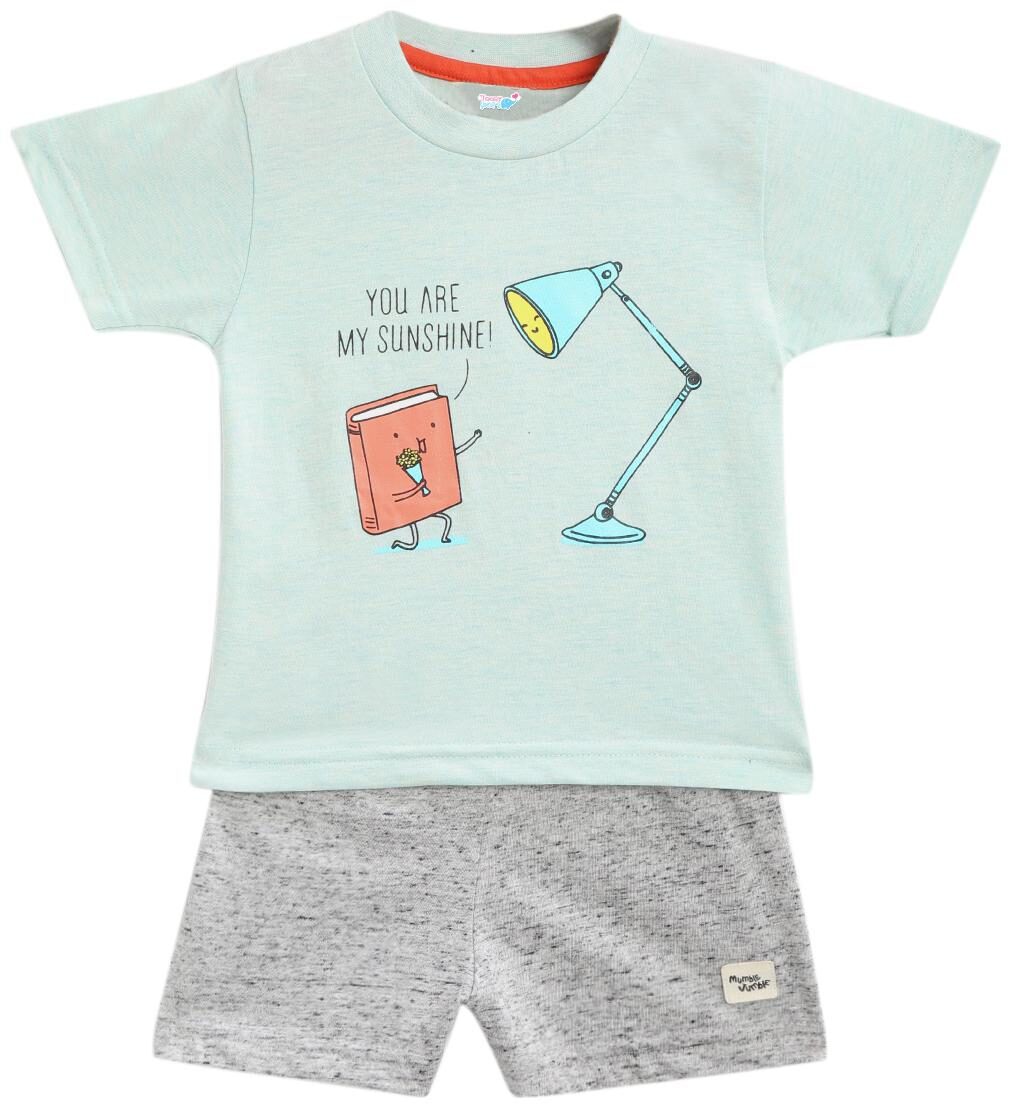 

TOONYPORT Unisex Top bottom set - Blue Grey