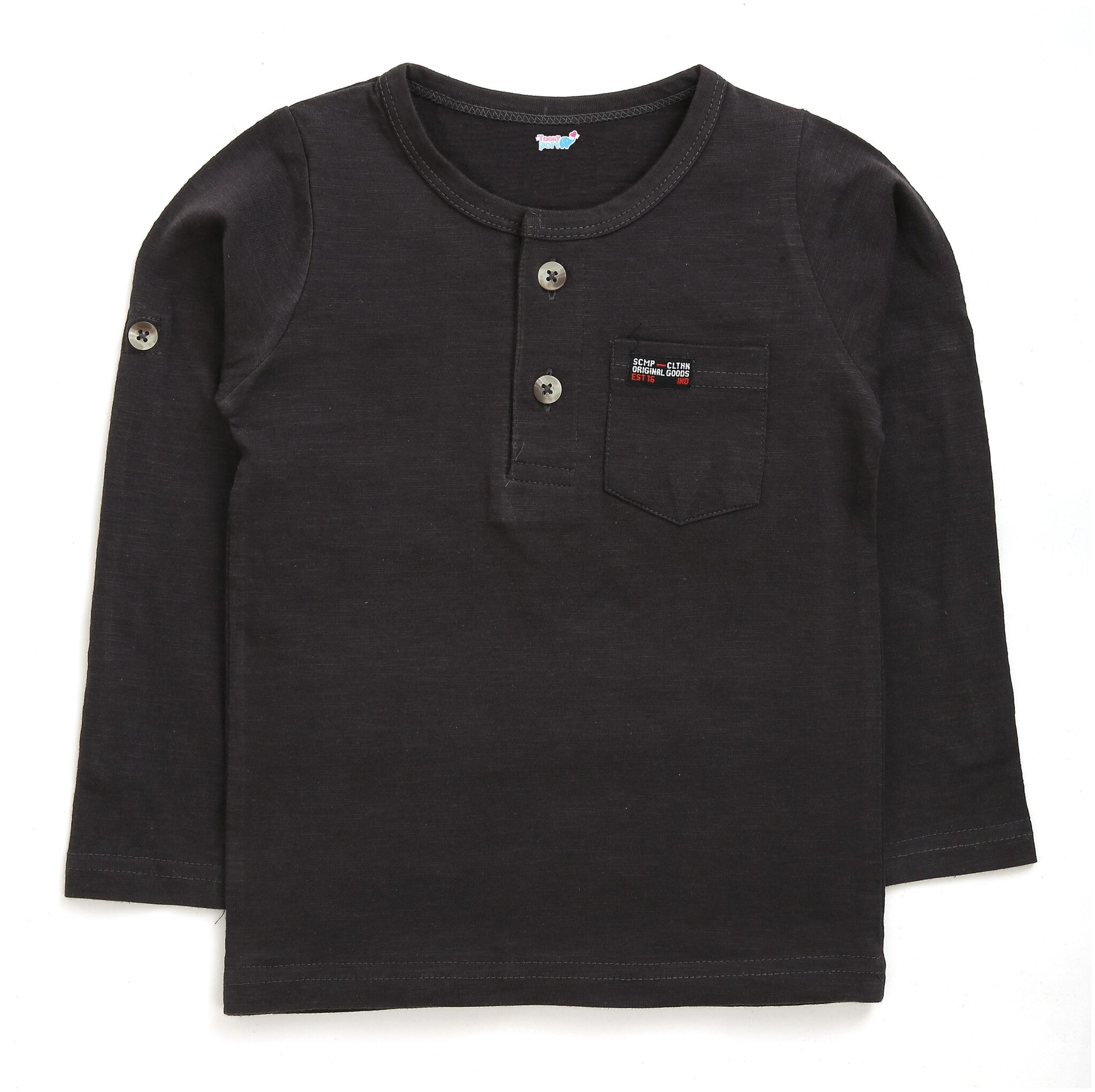 

TOONYPORT Boy Cotton blend Solid T-shirt - Black