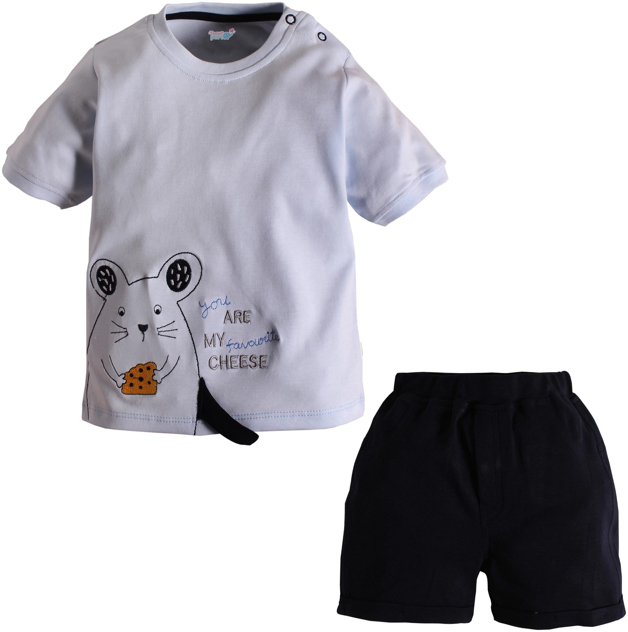 

TOONYPORT Baby girl Top bottom set - Blue Black