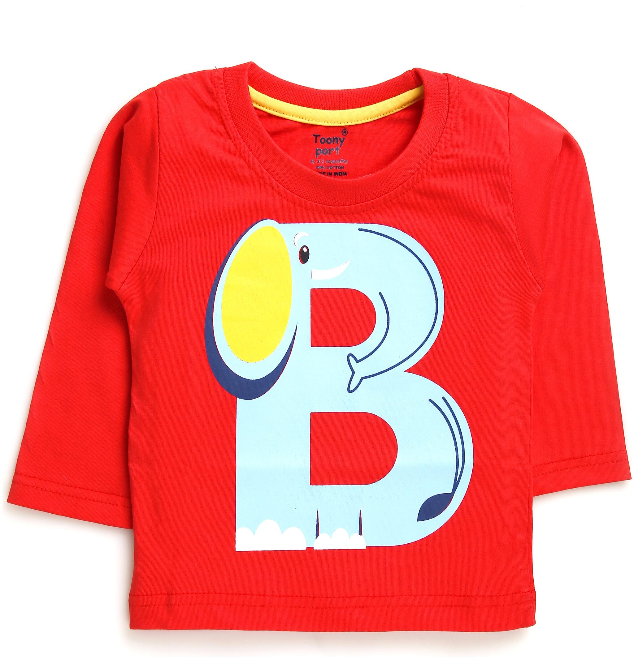 

TOONYPORT Boy Cotton blend Printed T-shirt - Red