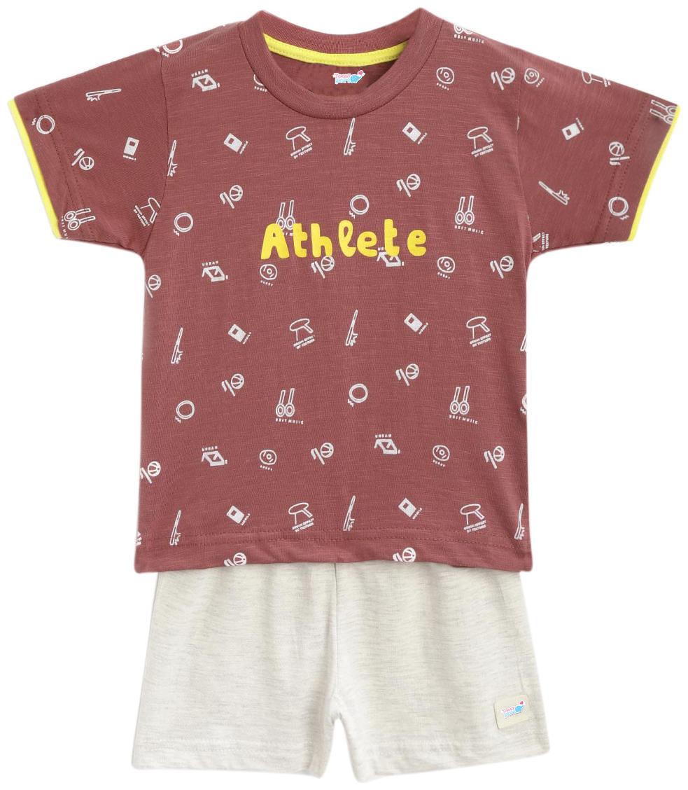 

TOONYPORT Baby boy Top bottom set - Brown White