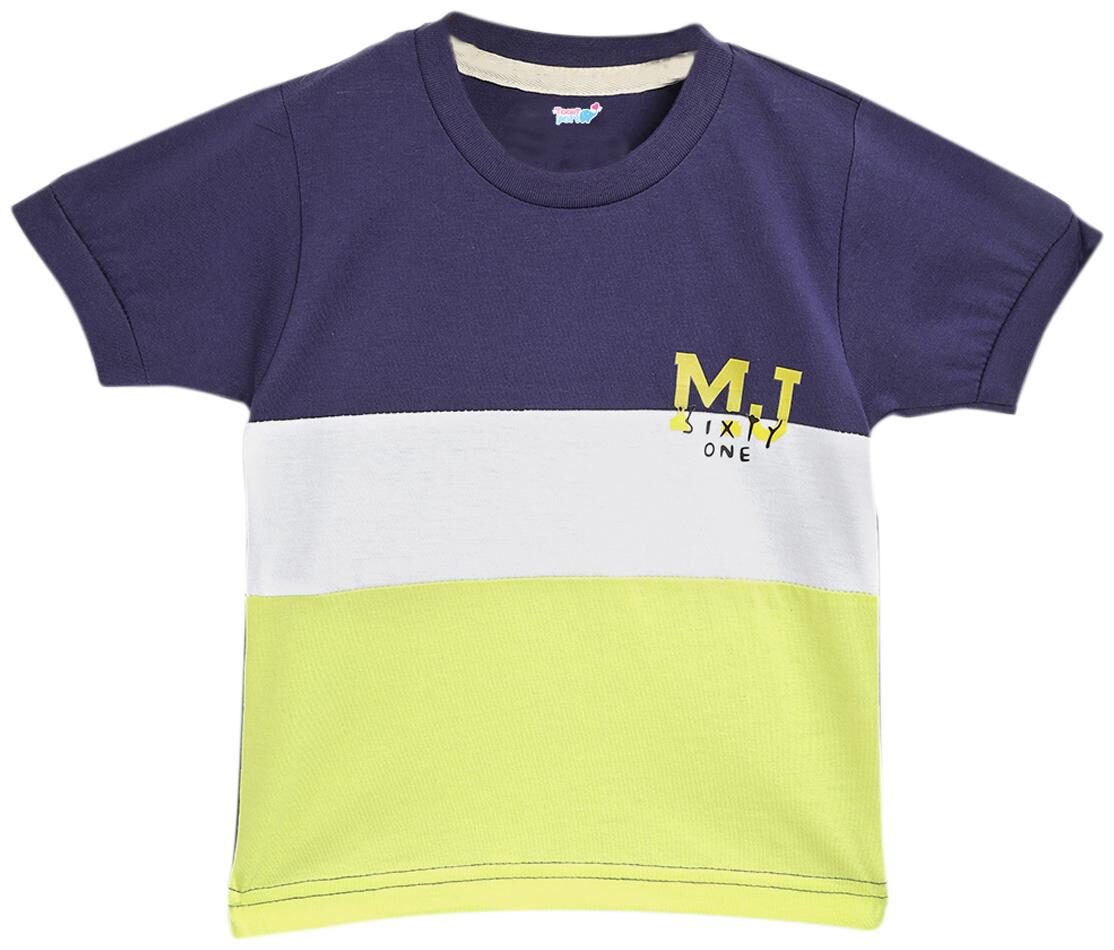 

TOONYPORT Cotton blend Colorblocked T shirt for Baby Boy - Multi