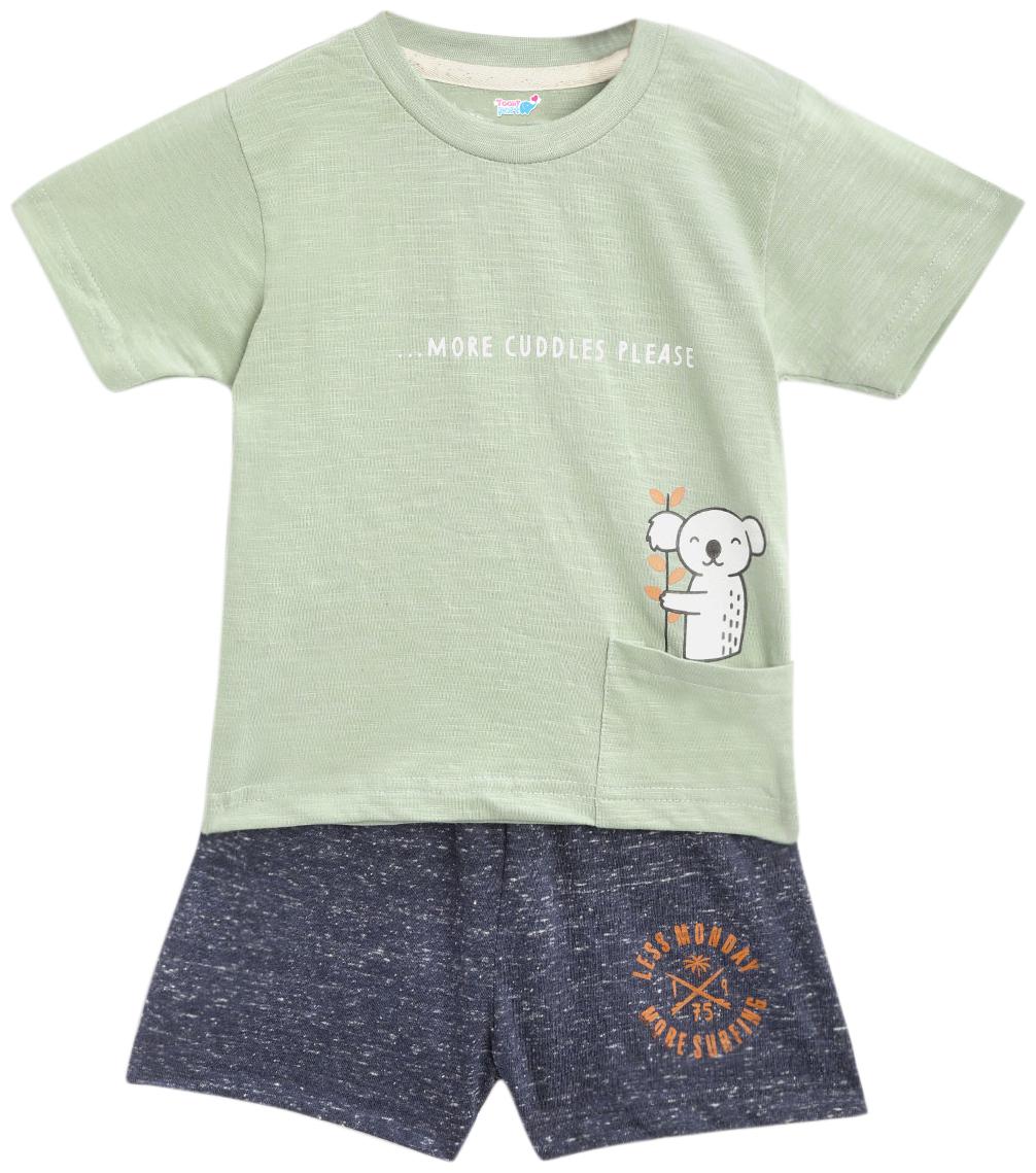 

TOONYPORT Baby boy Top bottom set - Green Blue