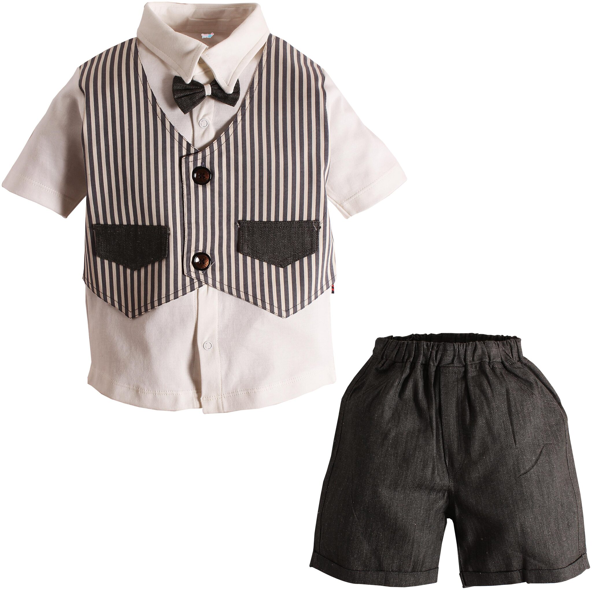 

TOONYPORT Baby boy Top bottom set - Grey White