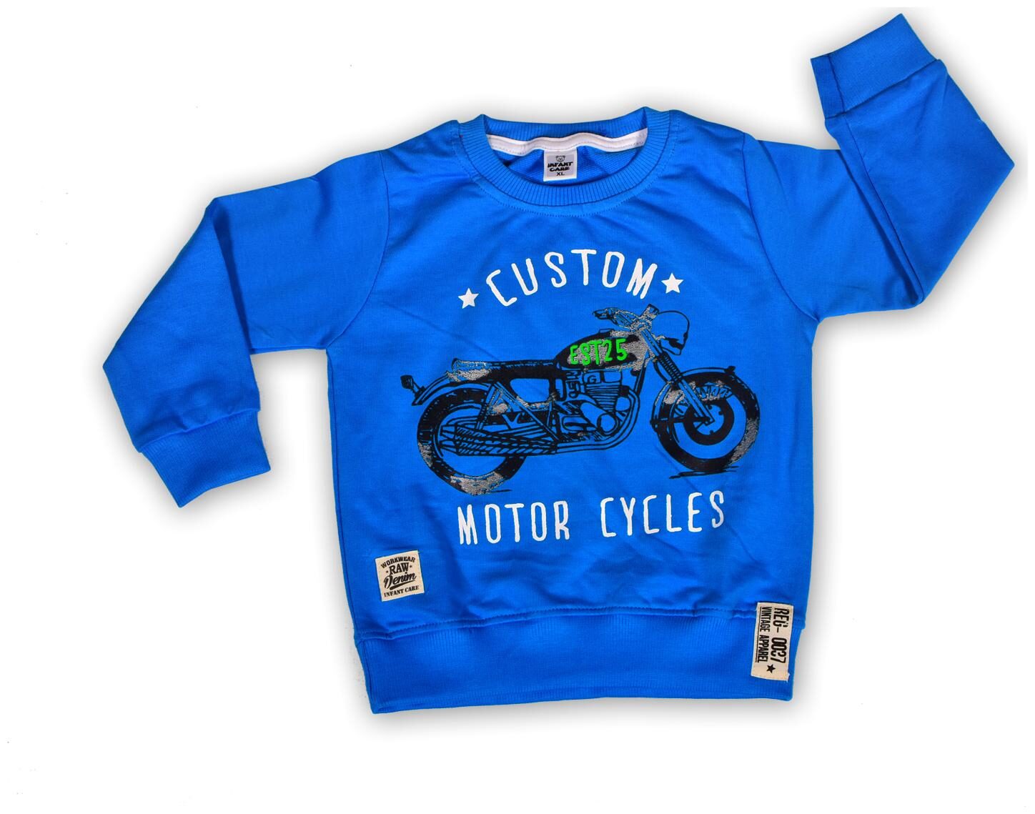 

TOONYPORT Cotton blend Printed T shirt for Unisex Infants - Blue