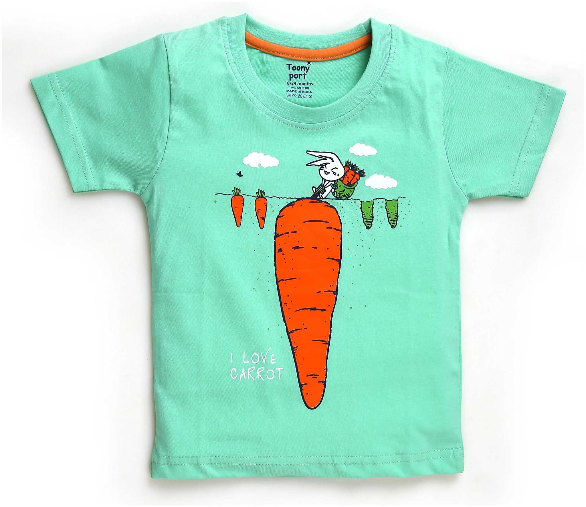 

TOONYPORT Cotton blend Printed T shirt for Baby Boy - Green