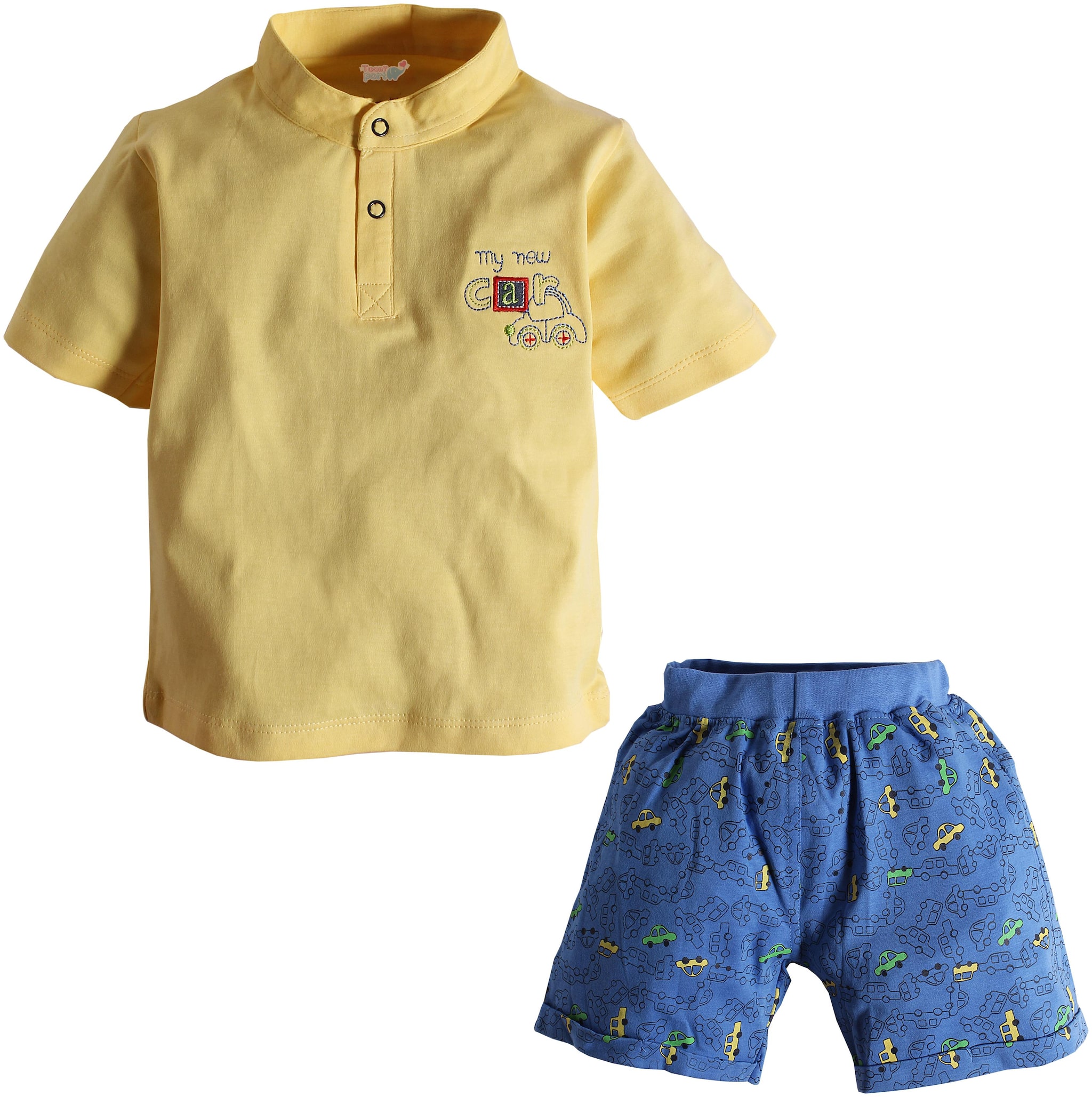 

TOONYPORT Baby boy Top bottom set - Yellow Blue