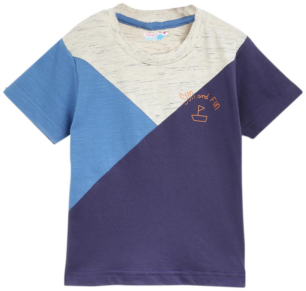 

TOONYPORT Cotton blend Colorblocked T shirt for Baby Boy - Multi