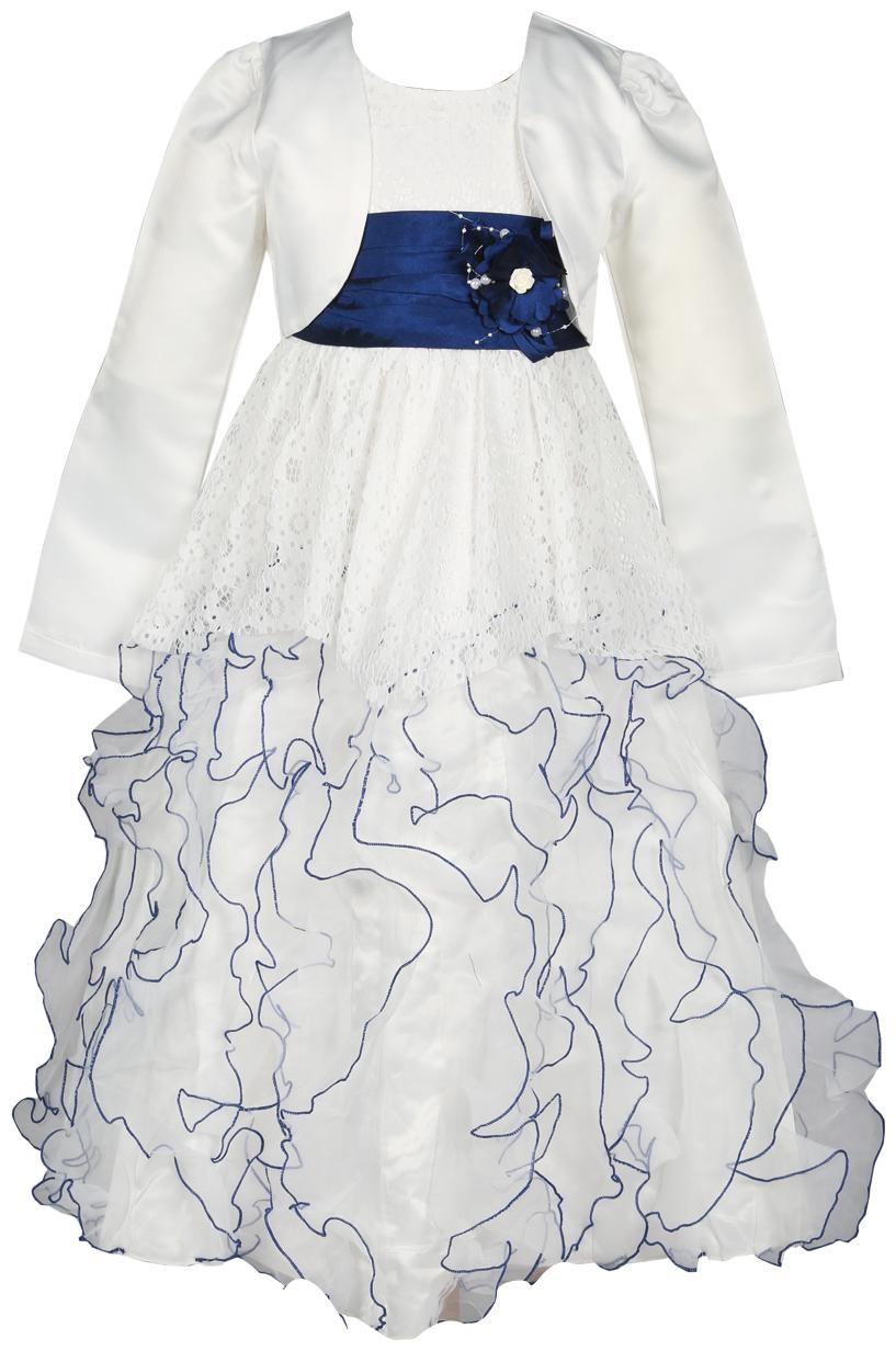 

TOONYPORT White Cotton Blend Full Sleeves Midi Princess Frock ( Pack of 1 )