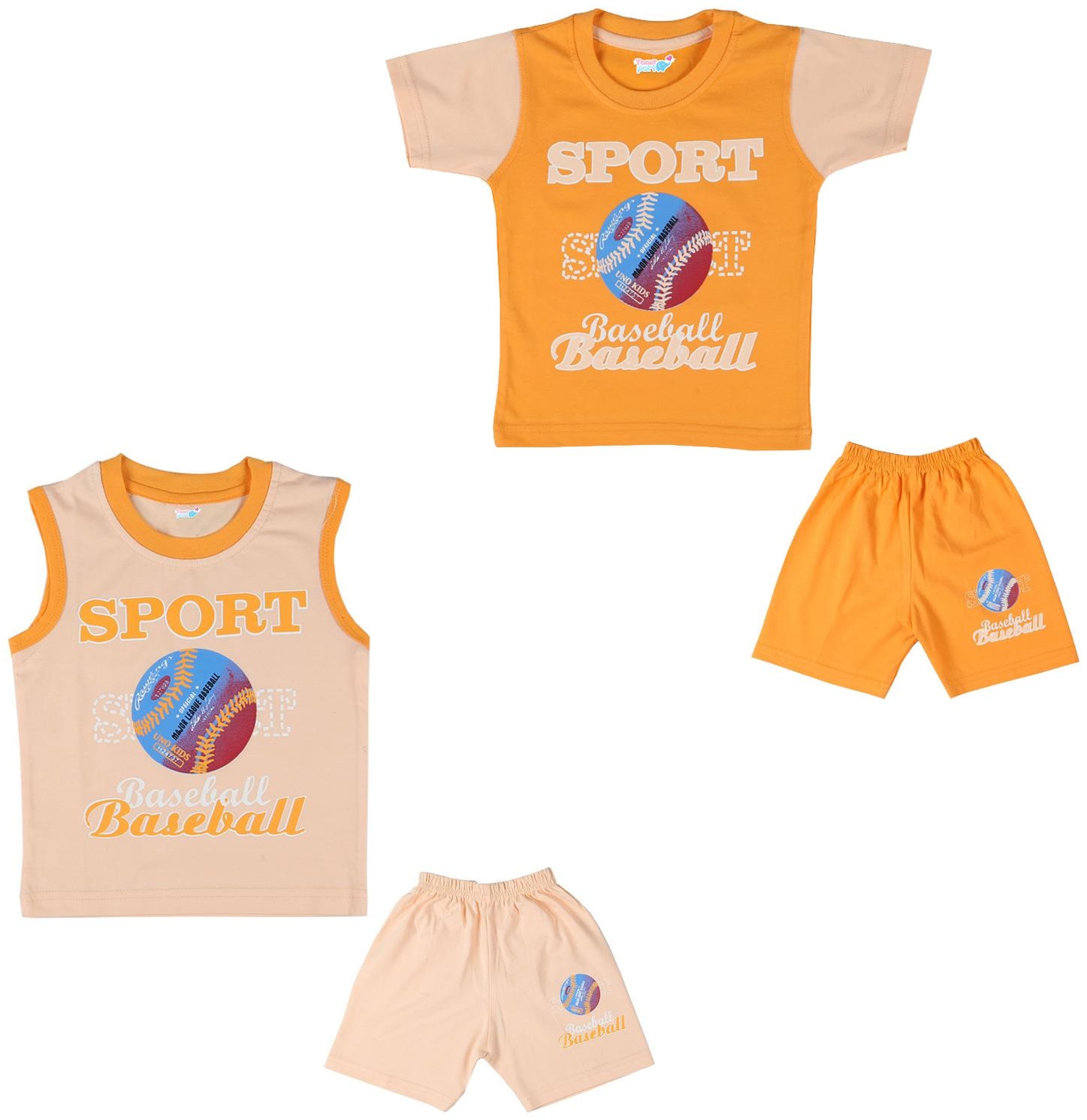 

TOONYPORT Baby boy Top bottom set - Orange Beige