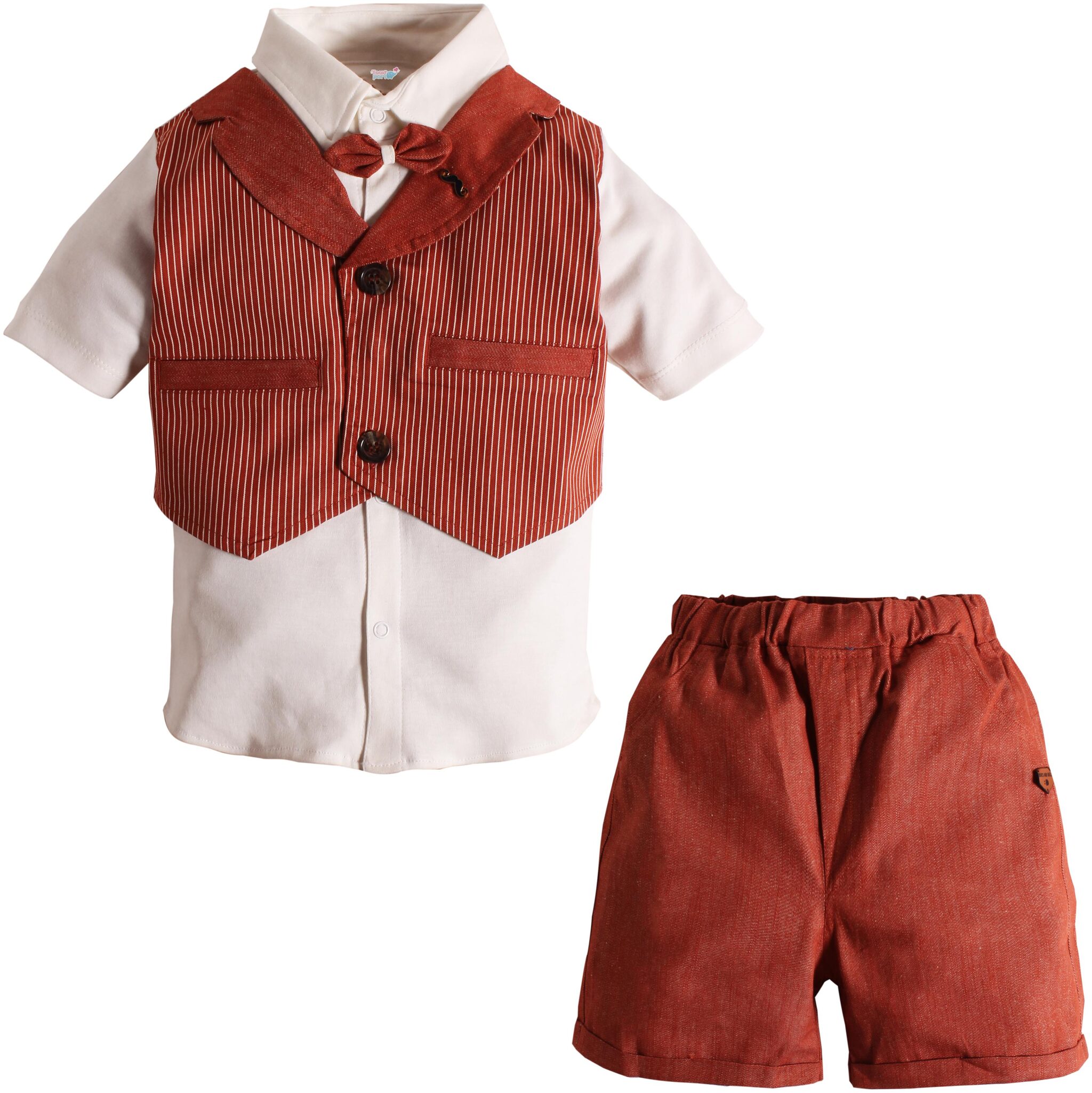 

TOONYPORT Baby boy Top bottom set - Brown White