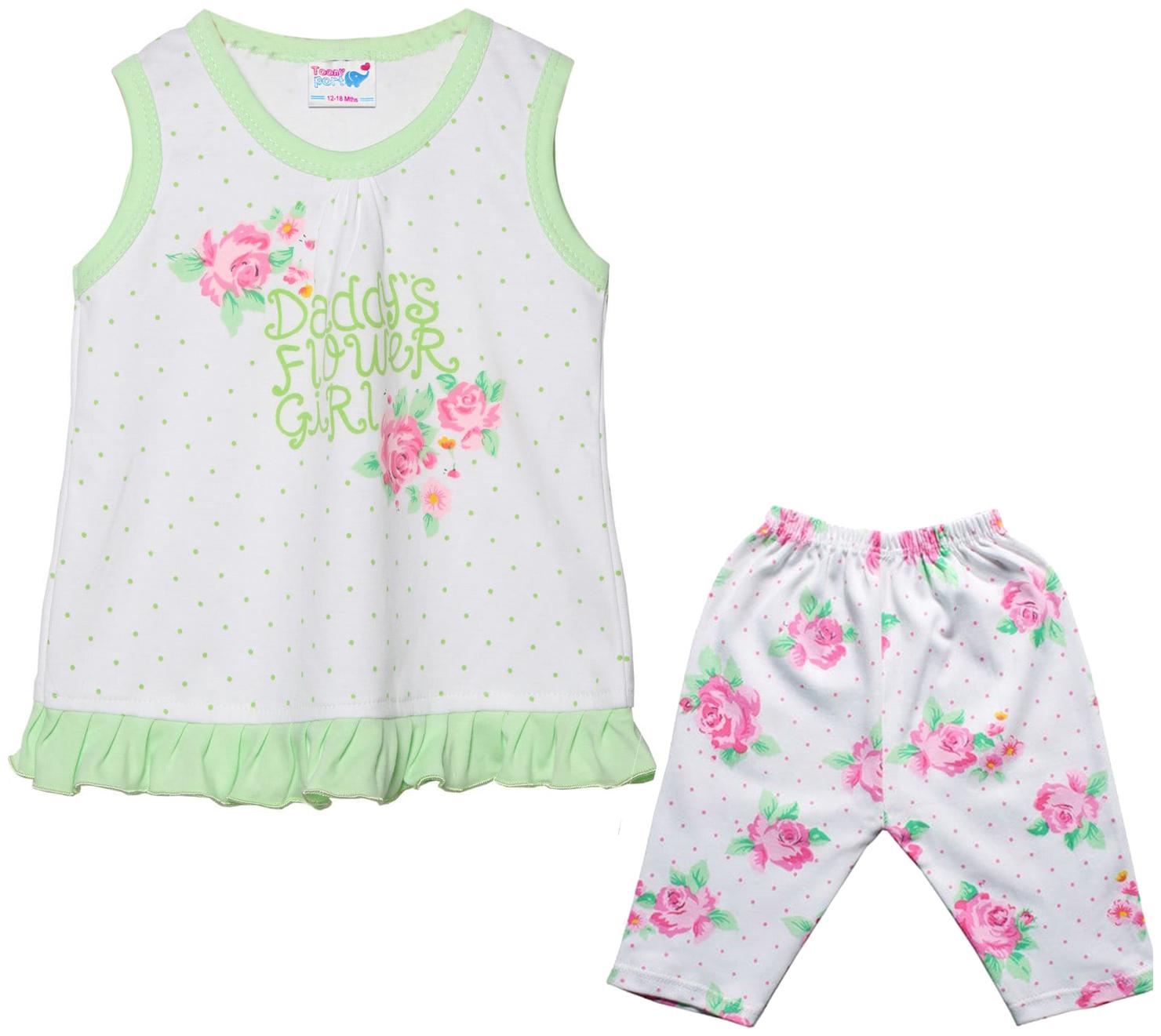 

TOONYPORT Baby girl Top bottom set - Green