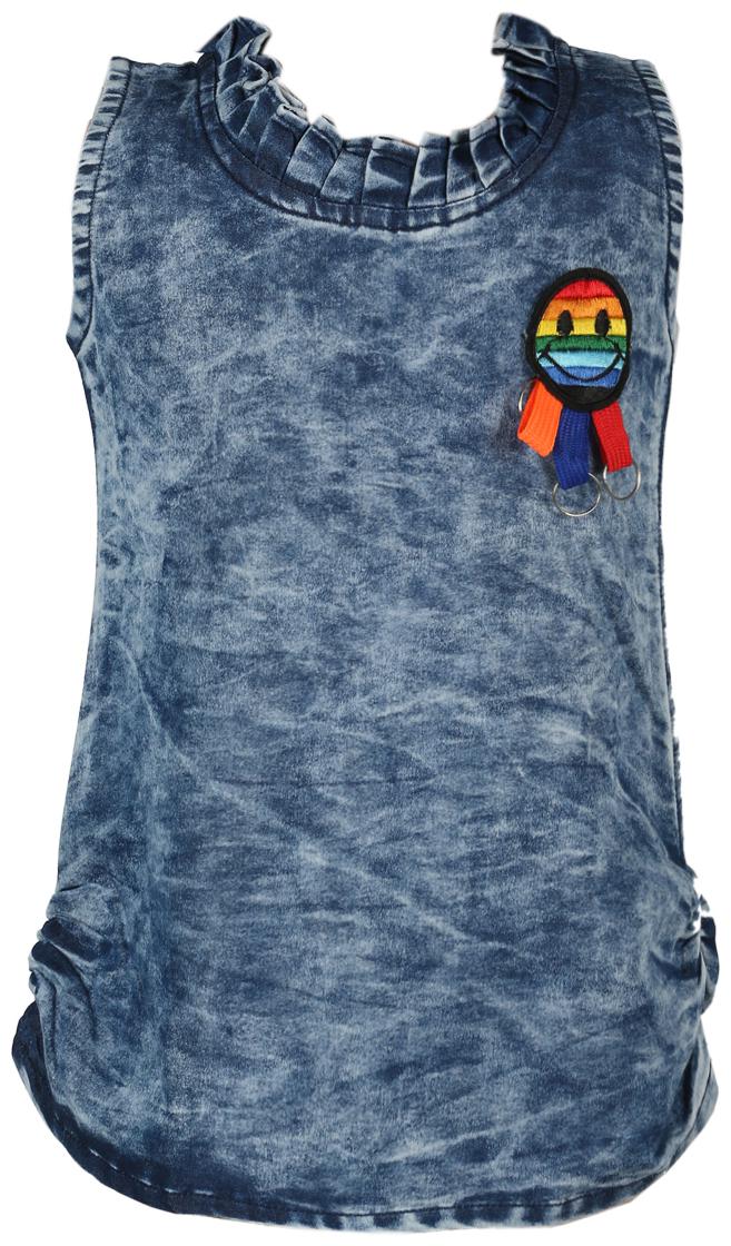 

TOONYPORT Denim Solid Top for Baby Girl - Blue