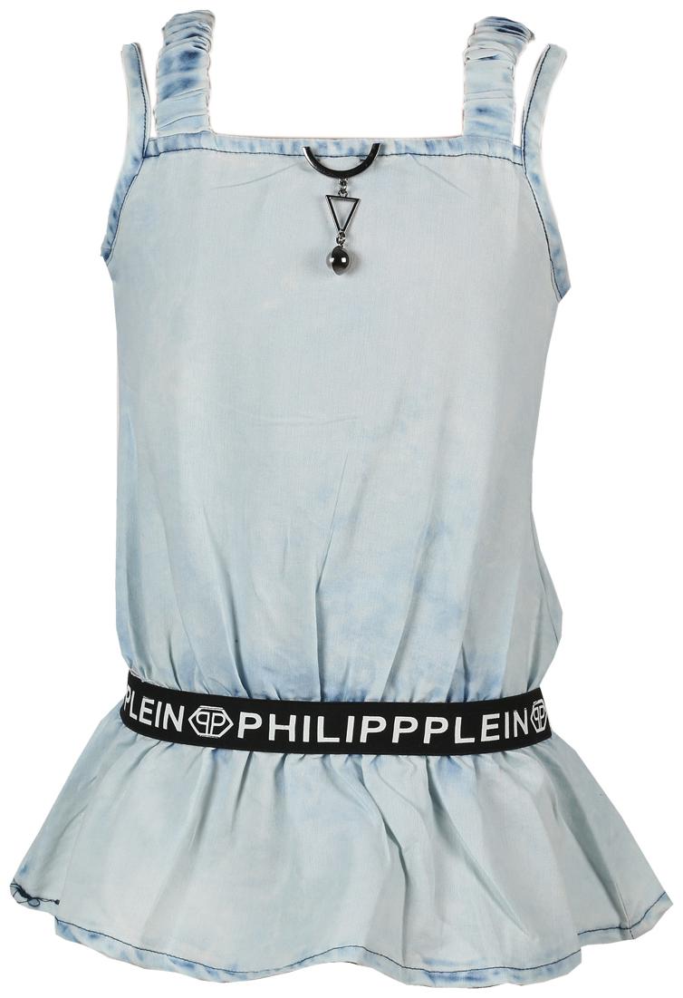 

TOONYPORT Denim Solid Top for Baby Girl - Blue