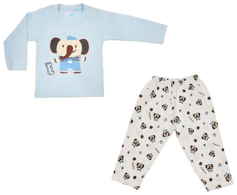 

TOONYPORT Baby boy Top bottom set - Blue White