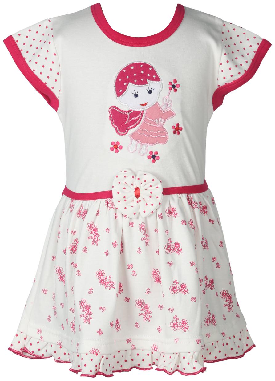 

TOONYPORT Baby girl Cotton blend Printed Princess frock - Pink