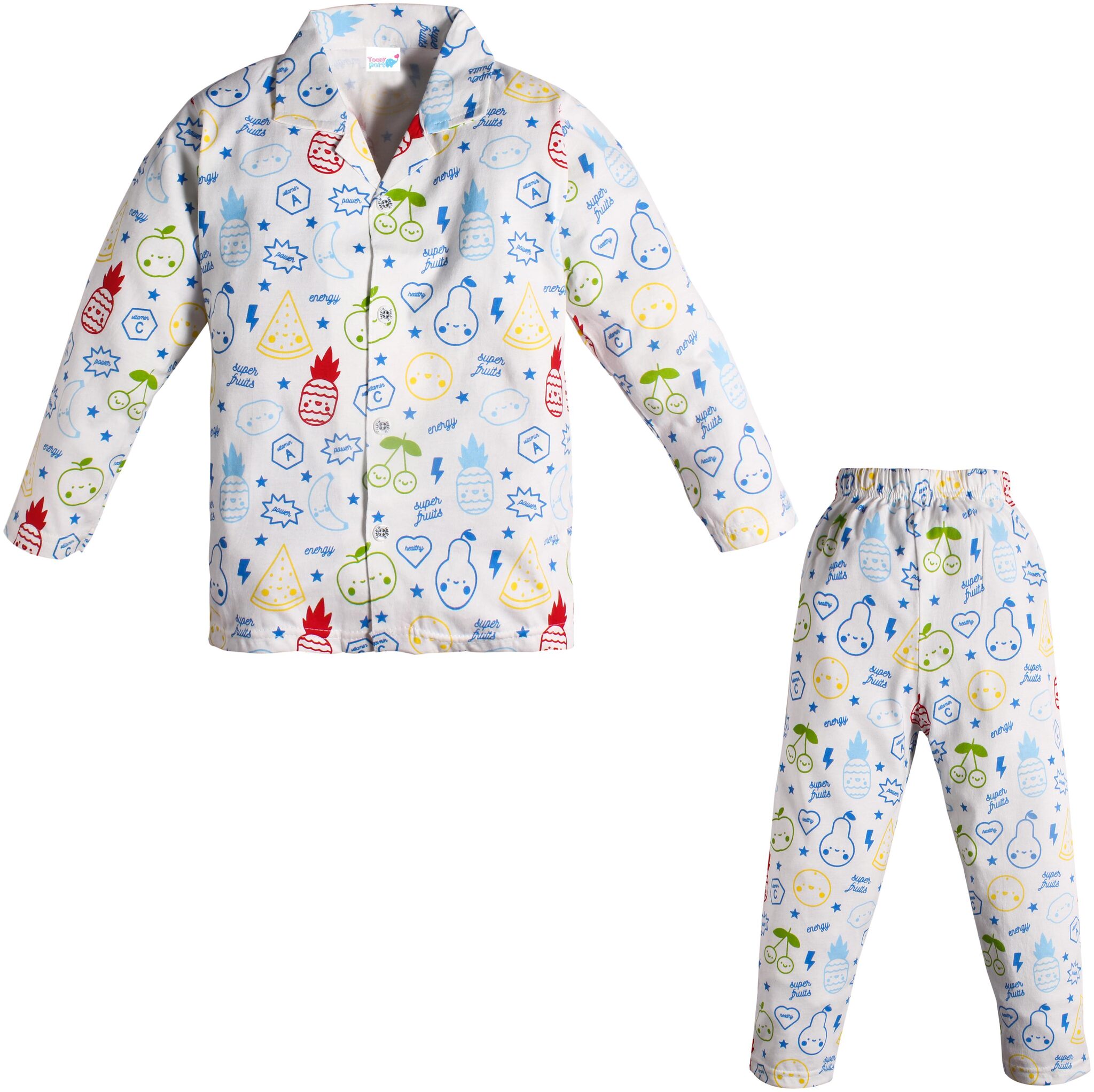 

TOONYPORT Unisex Top bottom set - Blue