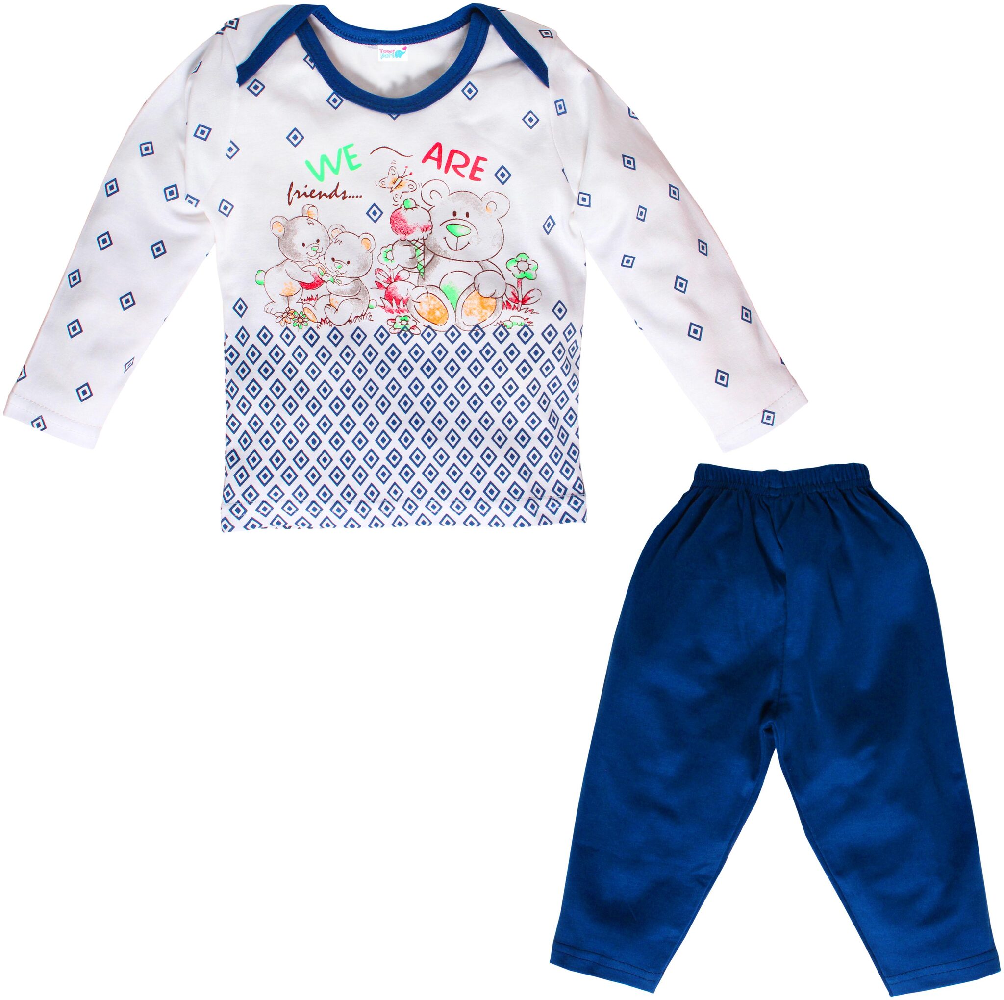 

TOONYPORT Unisex Top bottom set - Blue