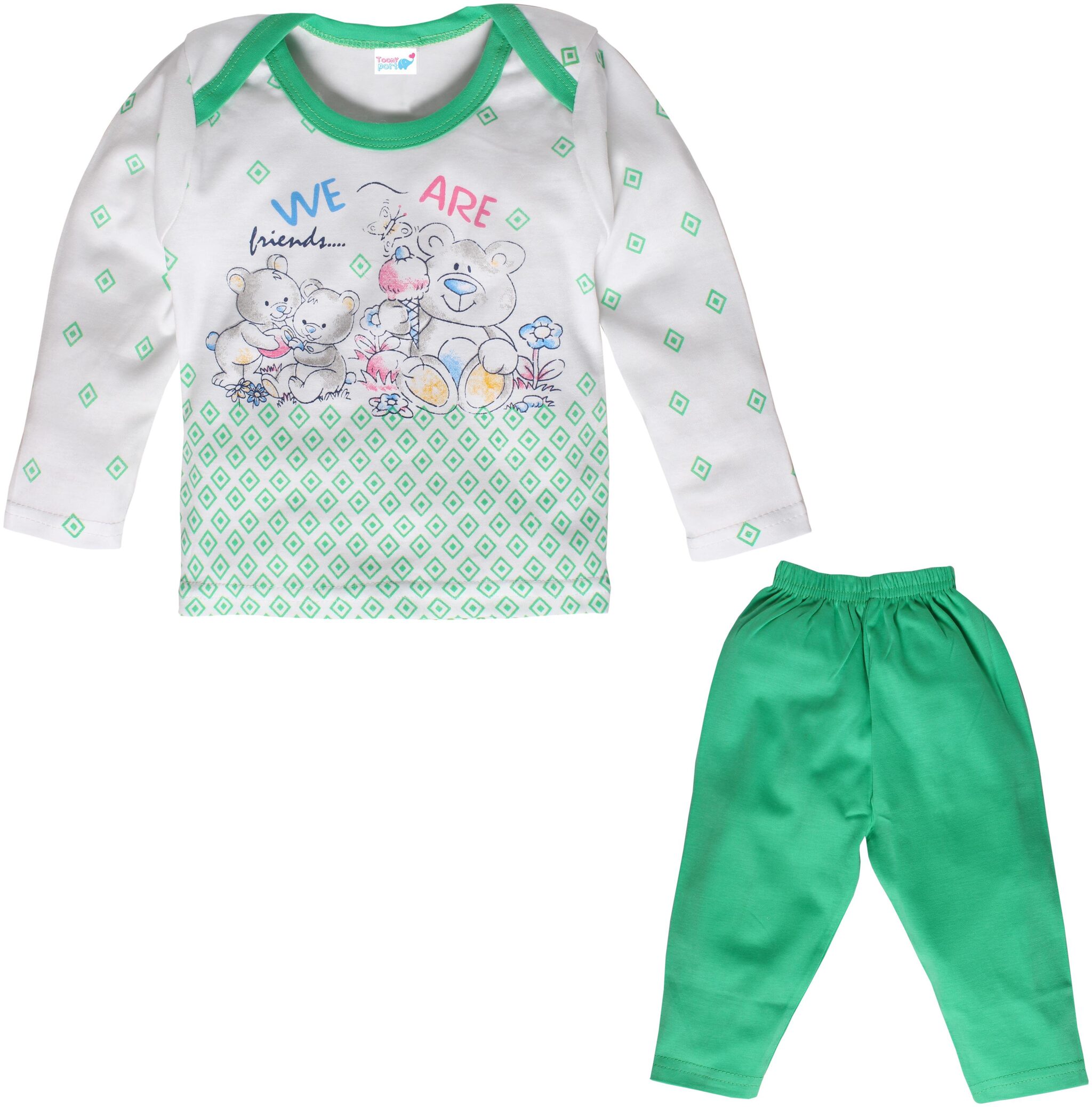 

TOONYPORT Unisex Top bottom set - Green