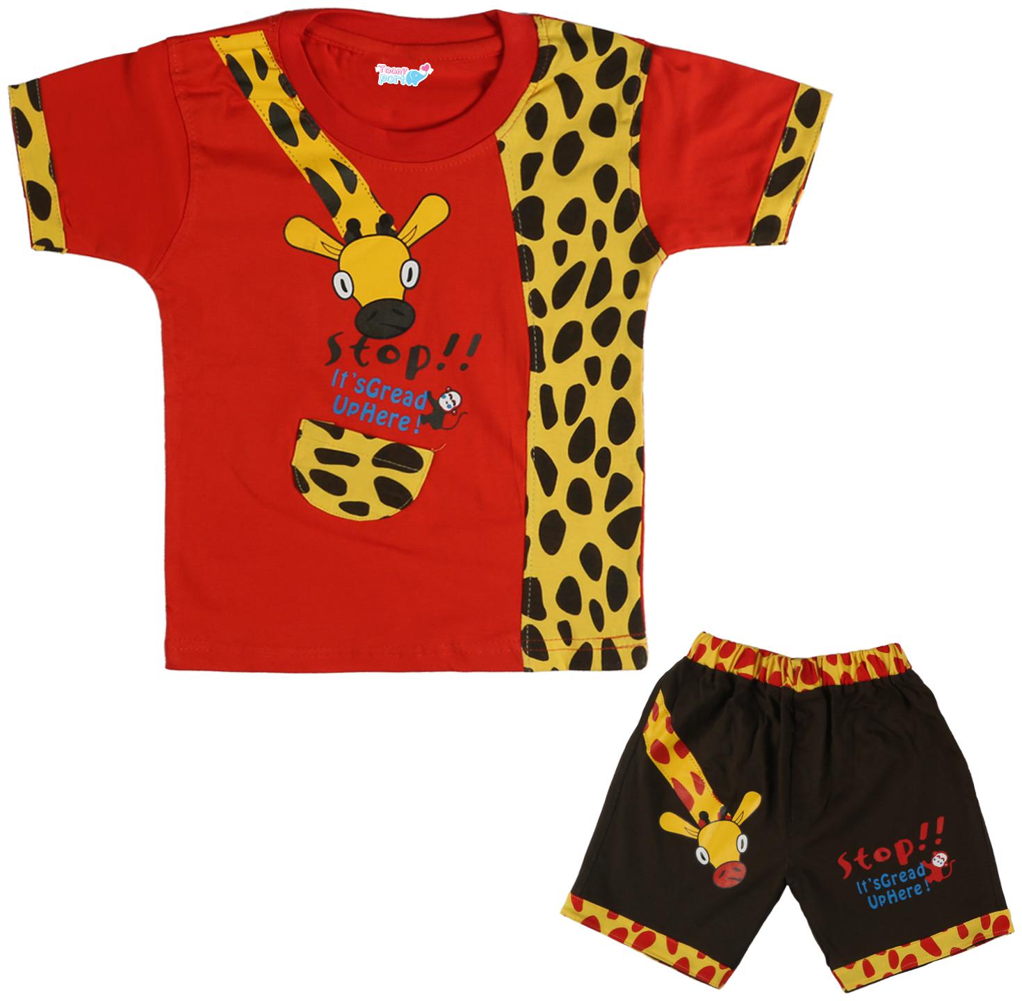 

TOONYPORT Baby boy Top bottom set - Red