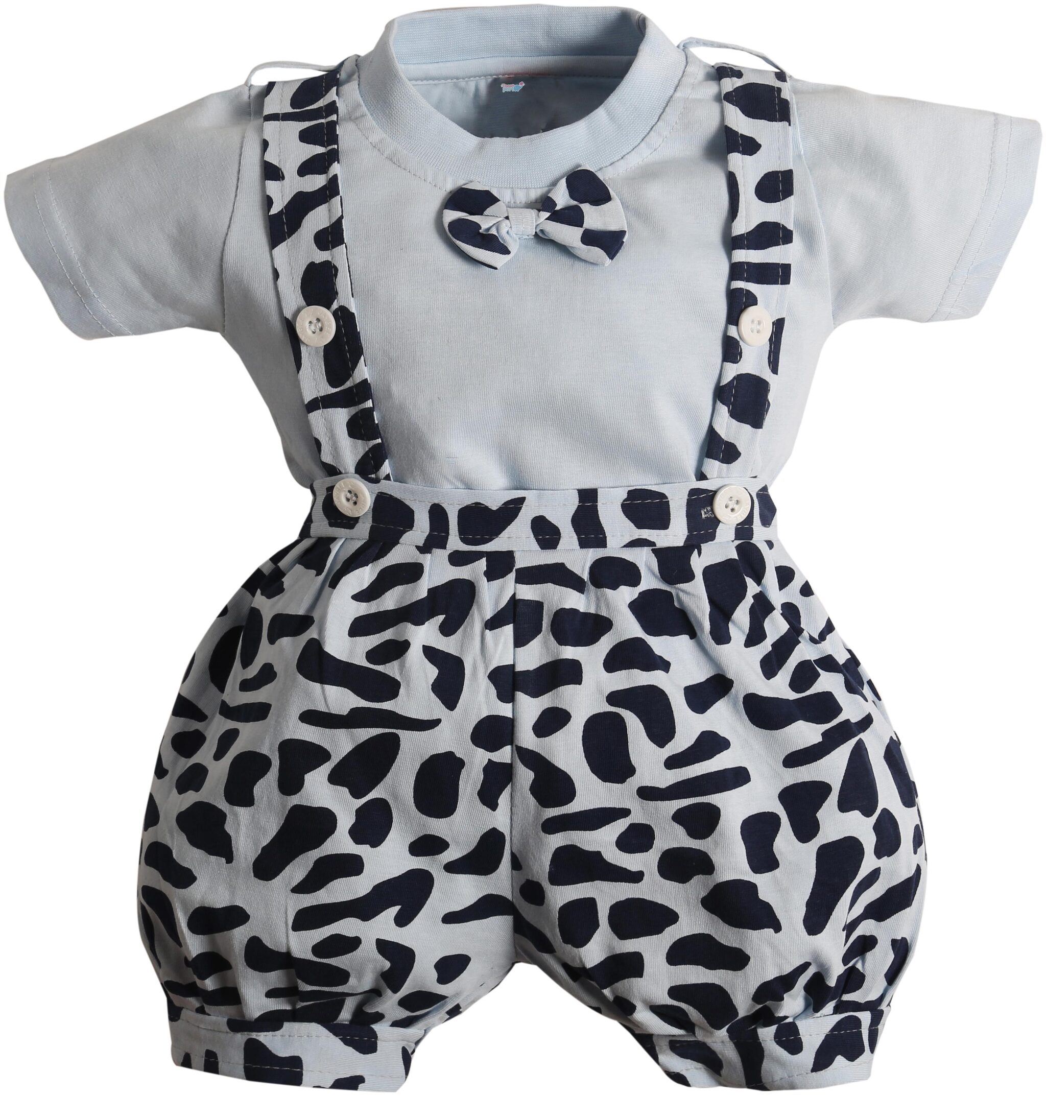 

Toonyport Girrafe Print Baby Dungree Dress - Blue