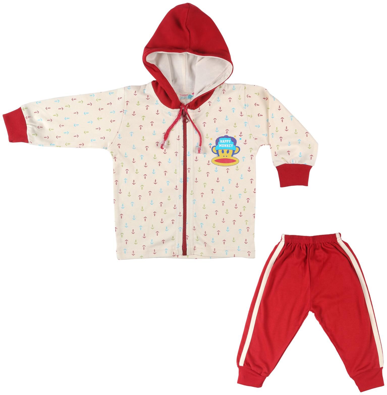 

TOONYPORT Baby boy Top bottom set - Red White