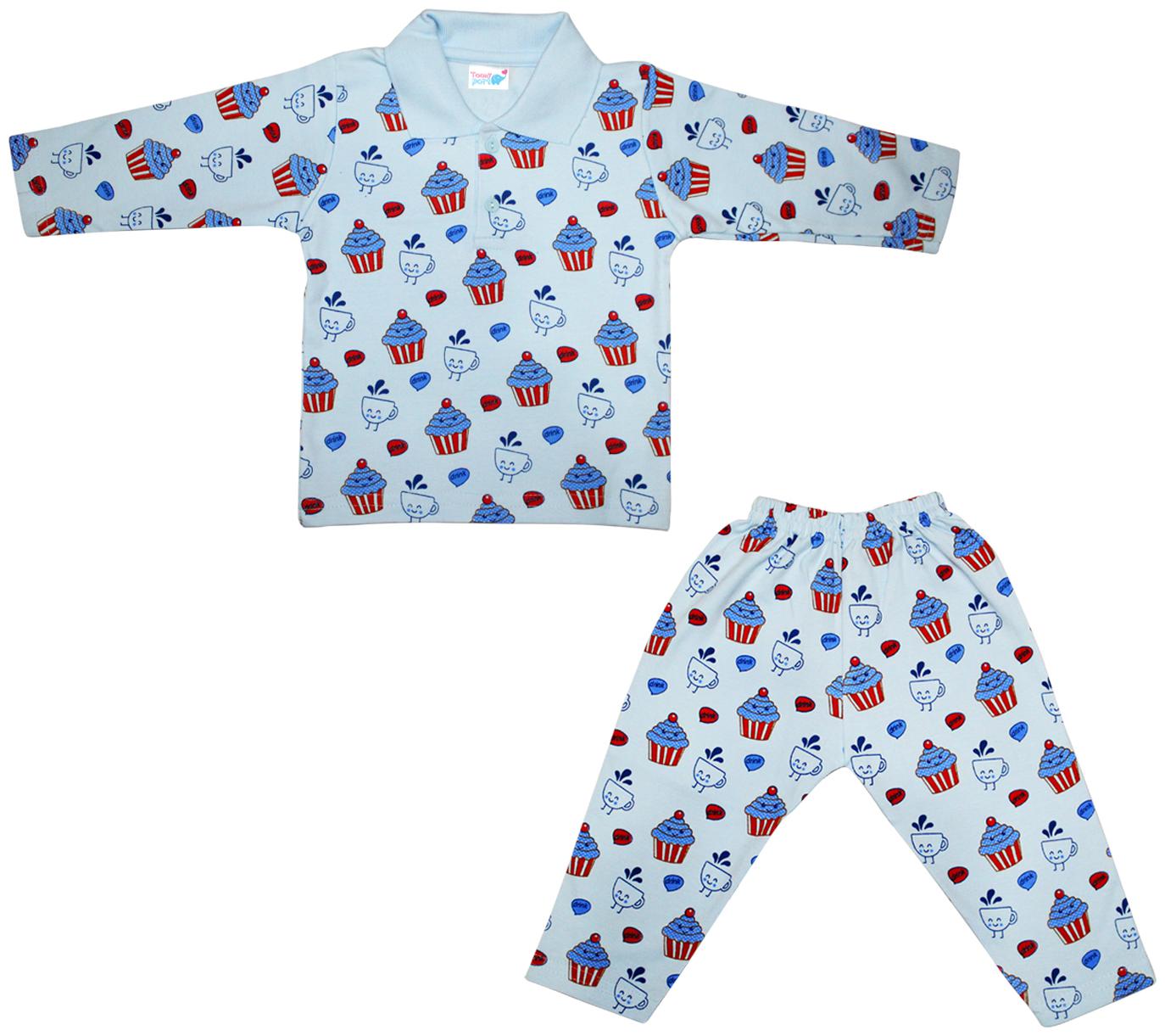 

TOONYPORT Unisex Top bottom set - Blue