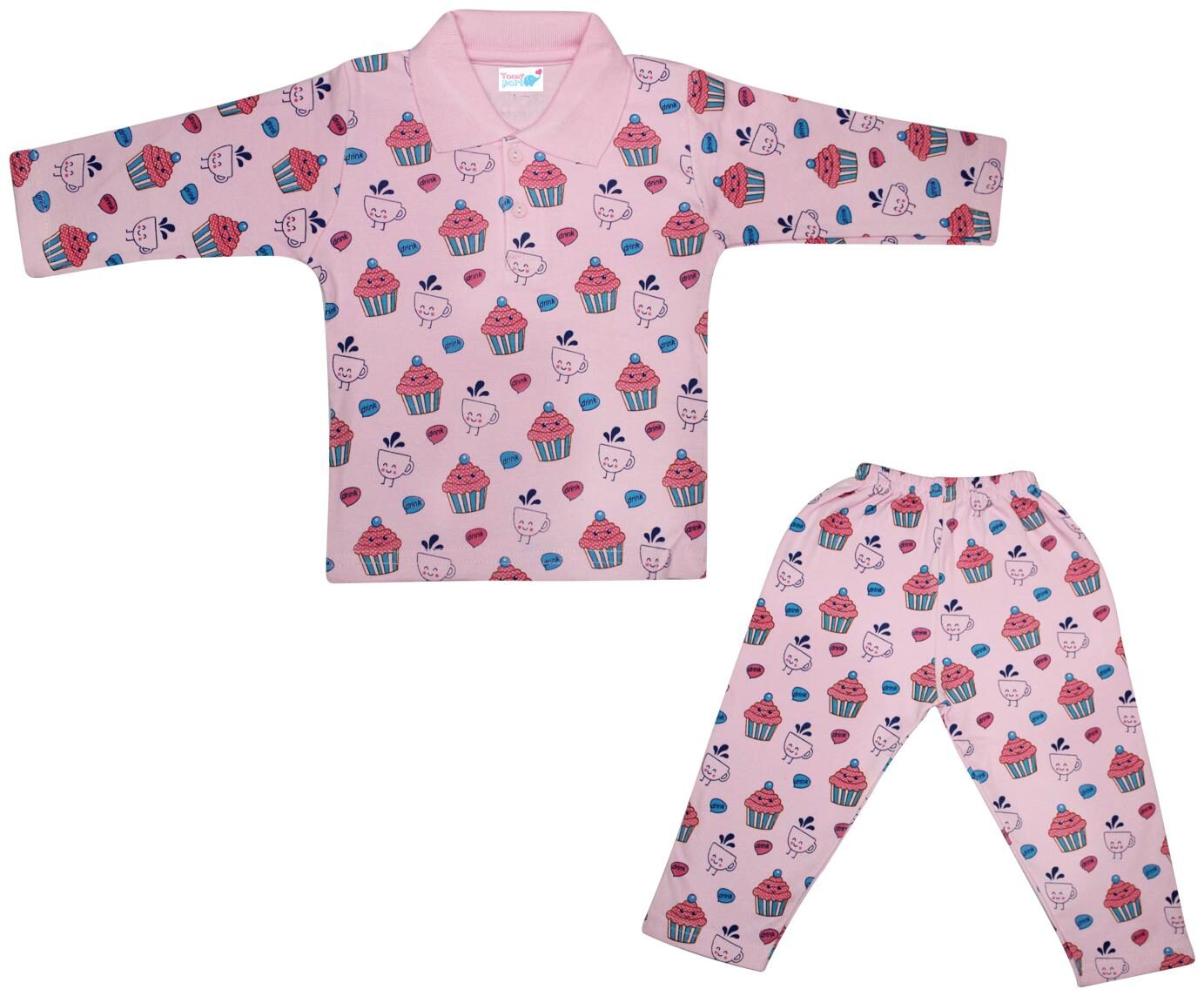

TOONYPORT Unisex Top bottom set - Pink