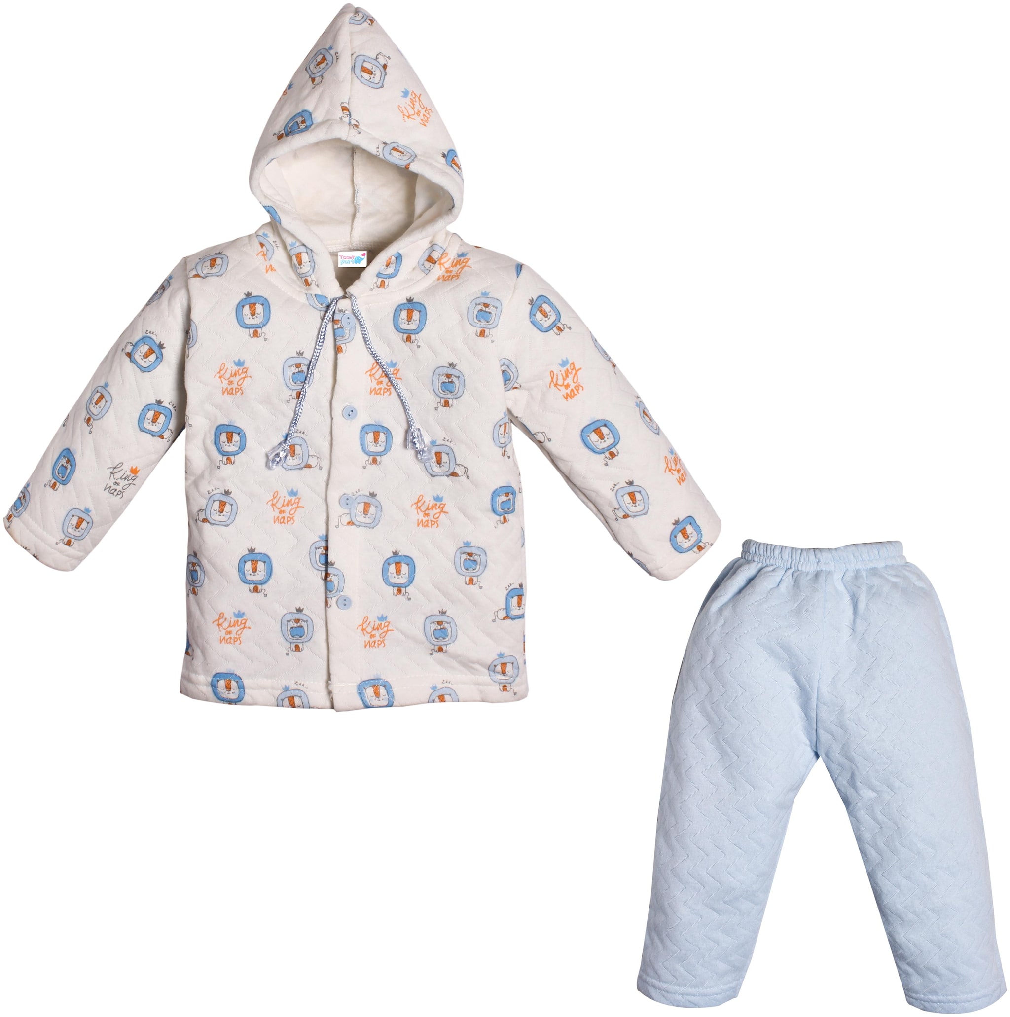 

TOONYPORT Unisex Top bottom set - Blue White