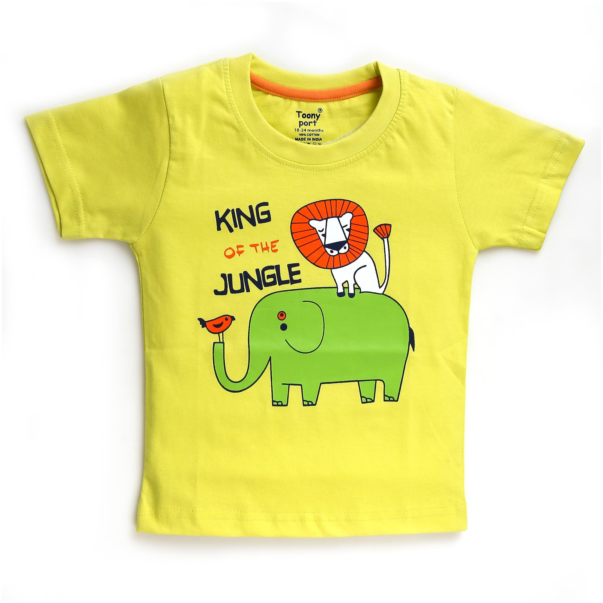 

TOONYPORT Cotton blend Printed T shirt for Baby Boy - Green